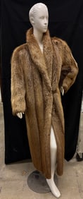 Blonde Canadian Beaver Full Length Ladies Coat