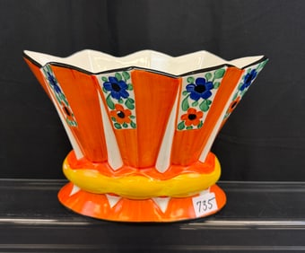 Czech Ceramic Art Deco Vase C 1930-40