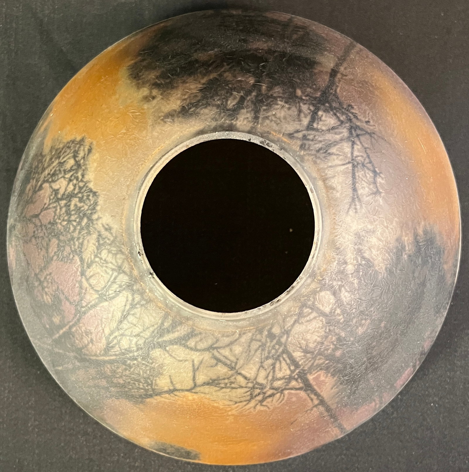Winter Scene Reverse Painted Lamp - 7