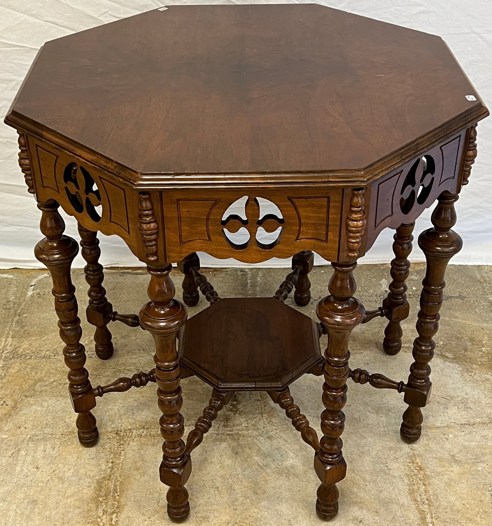 1920s Octagonal Parlor Table (1 of 7)