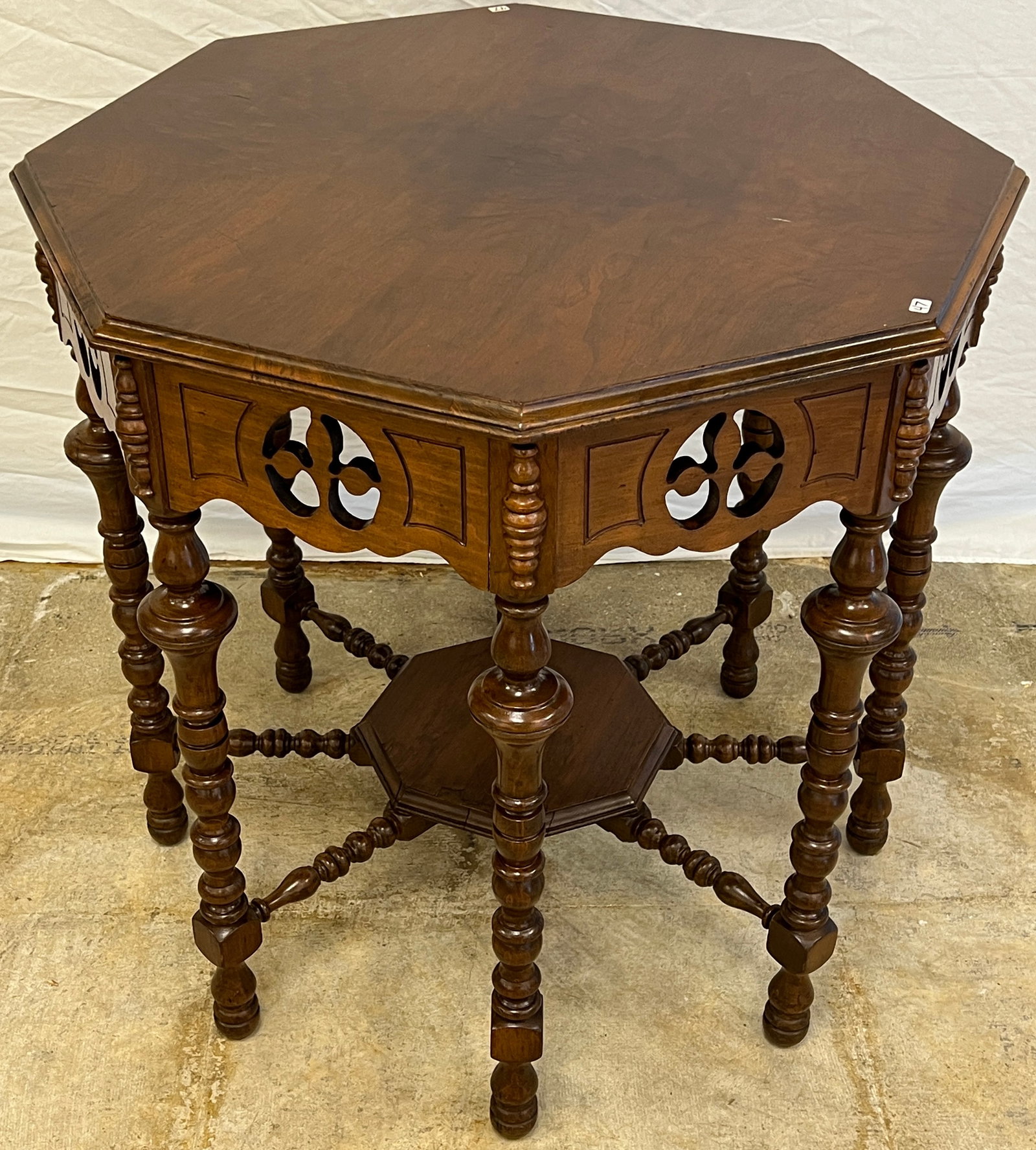 1920s Octagonal Parlor Table - 3