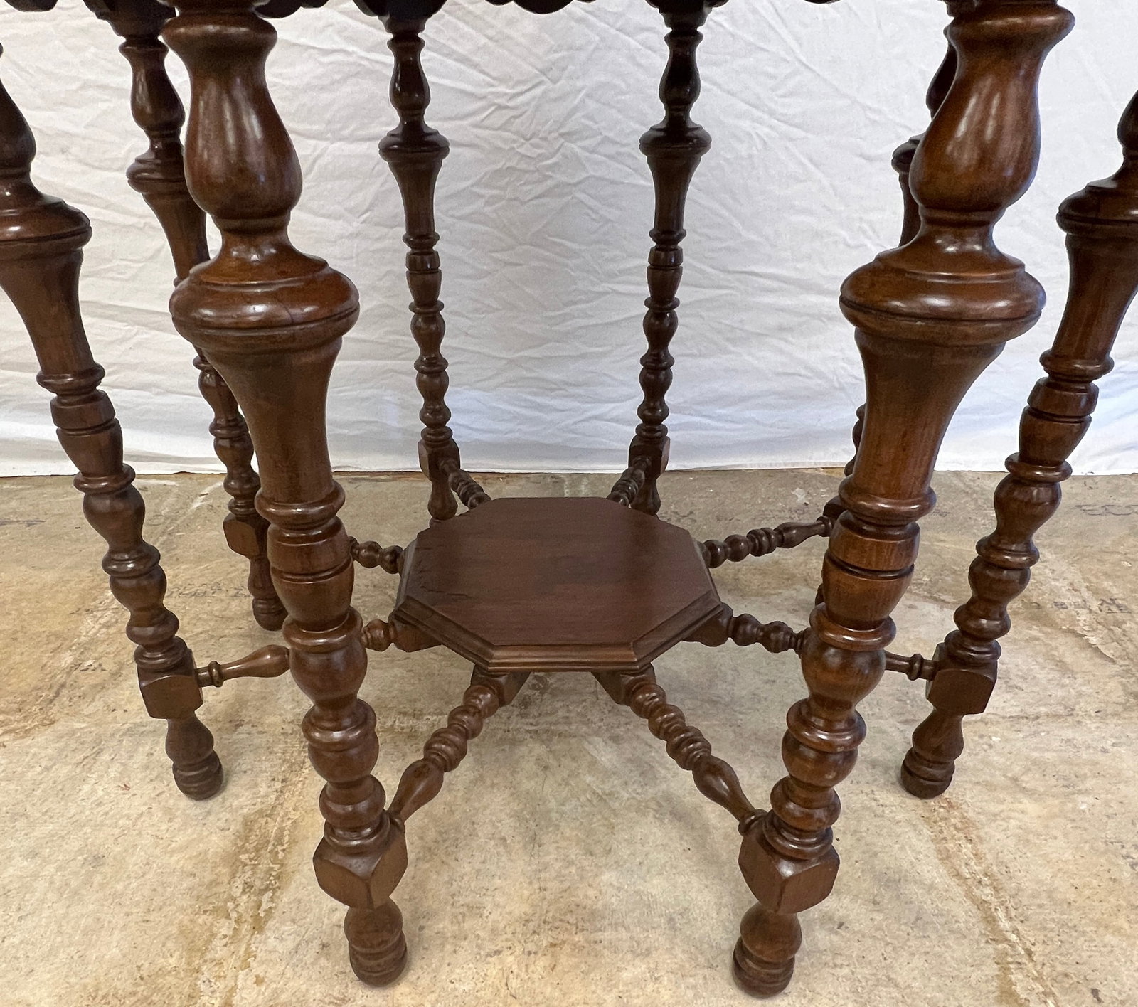 1920s Octagonal Parlor Table - 5