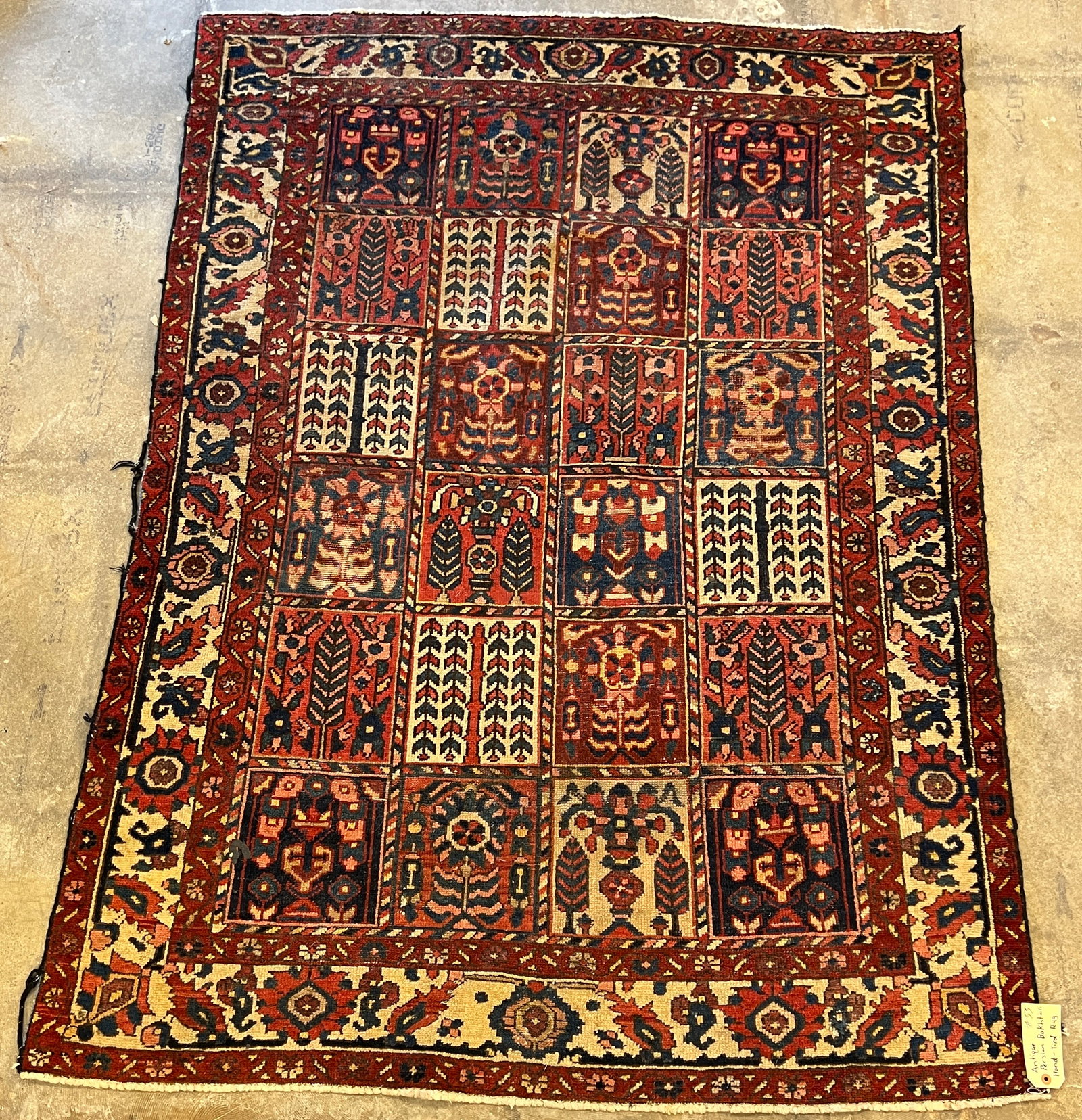 Antique Persian Bakhtiari Hand-Tied Rug (1 of 7)