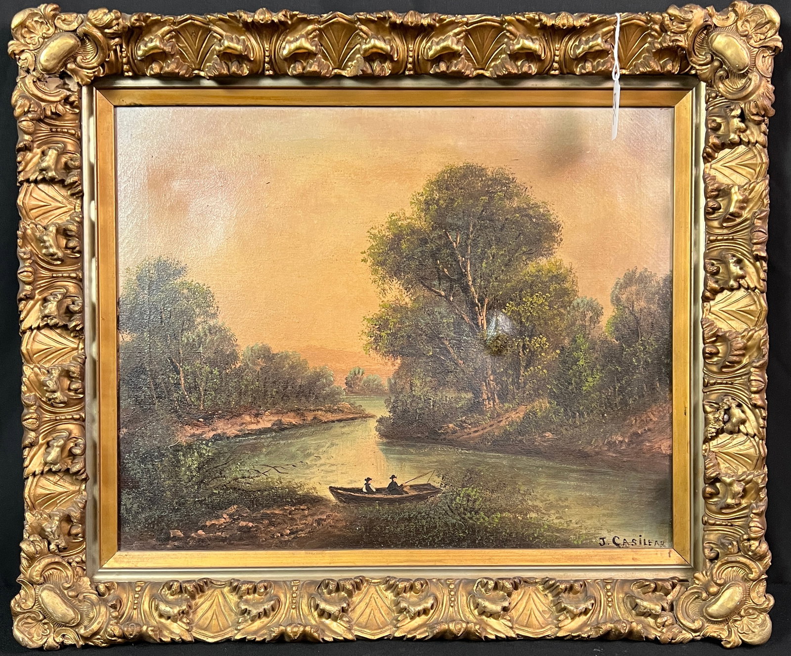 John William Casilear Oil on Canvasc.1880's (1 of 8)