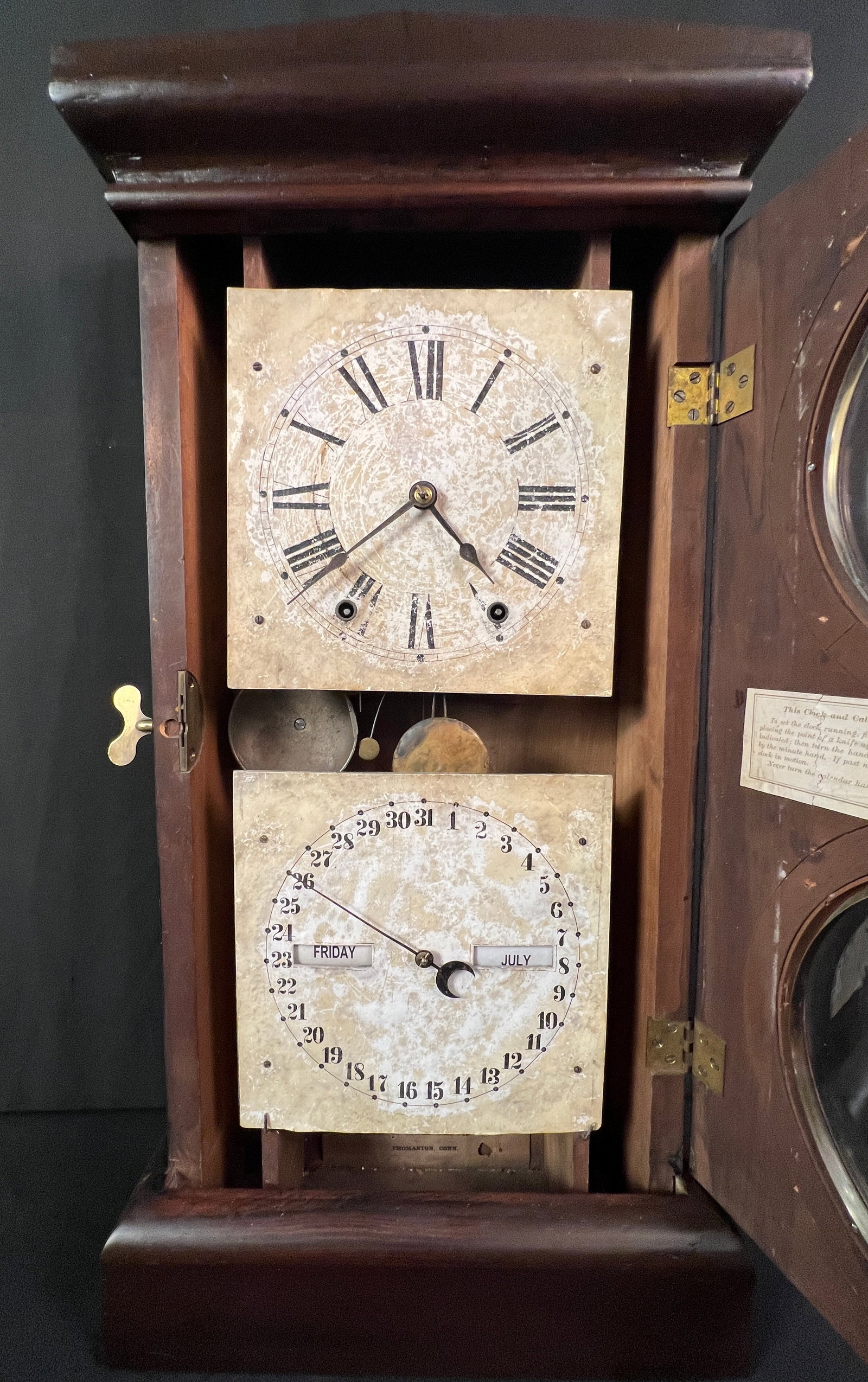 Double Dial Seth Thomas Clock - 3