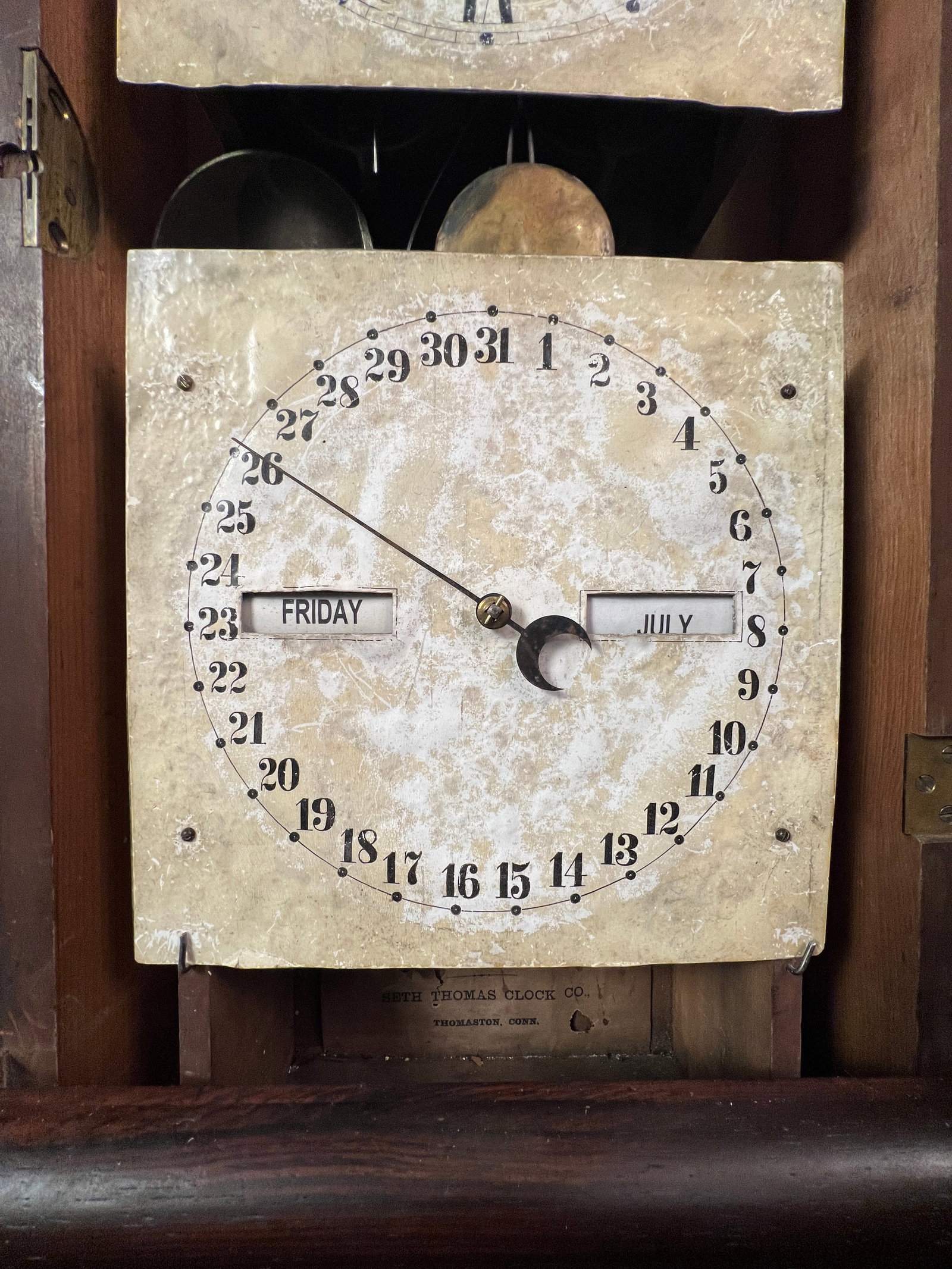 Double Dial Seth Thomas Clock - 7