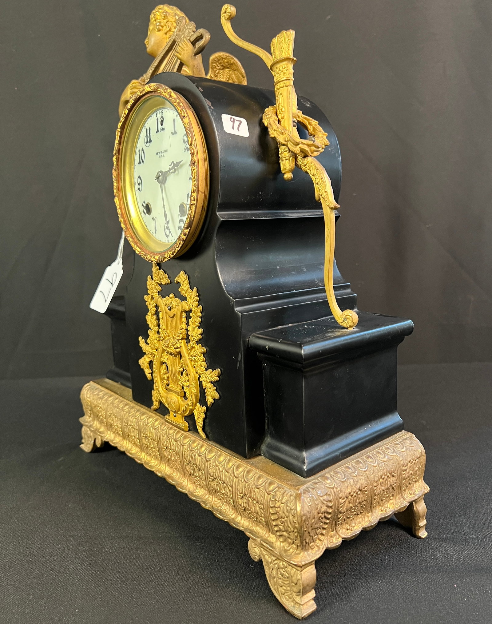 New Haven Figural Victorian Clock - 3