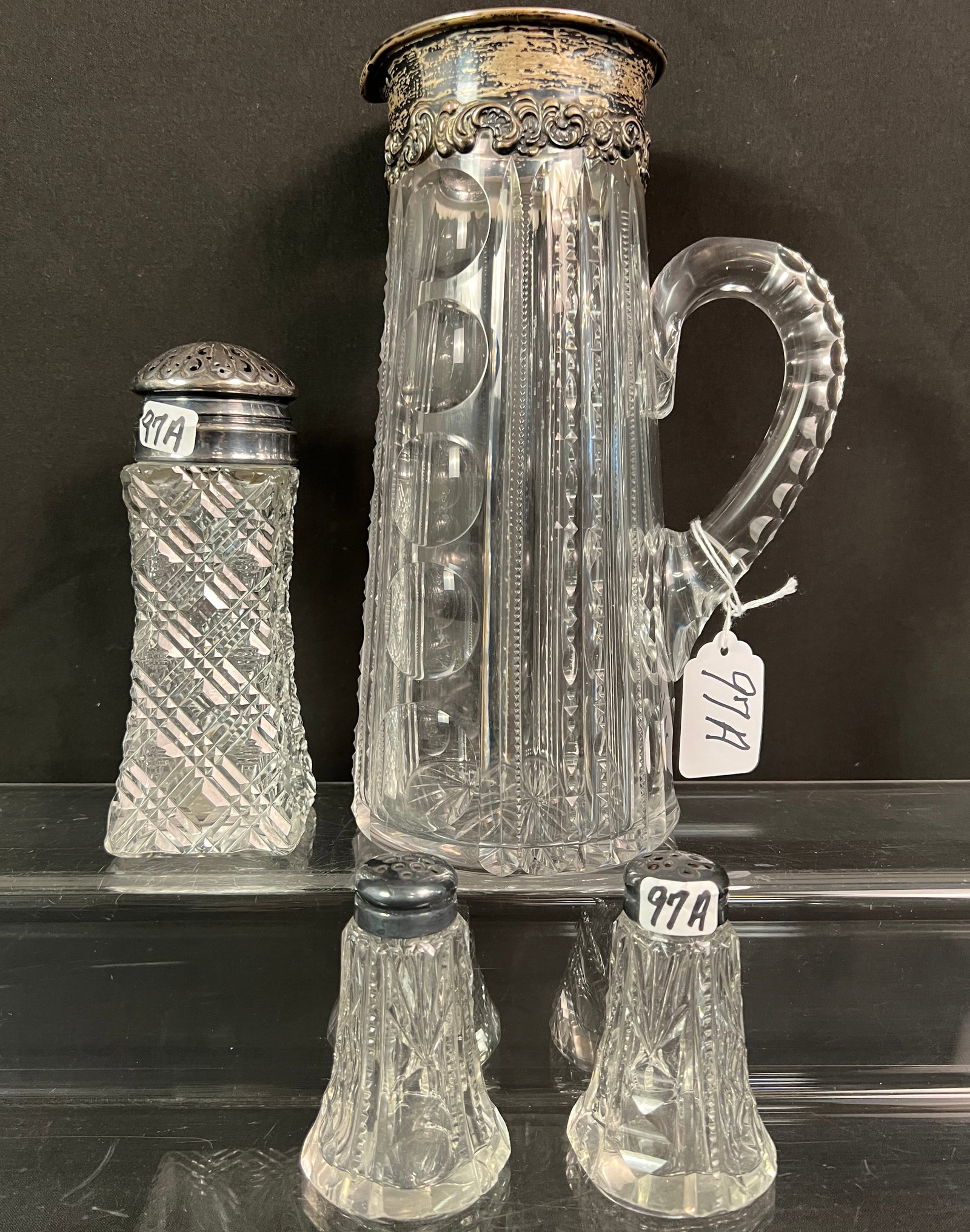 Victorian Brilliant Cut Glass Sterling Trimmed Crystal (1 of 6)