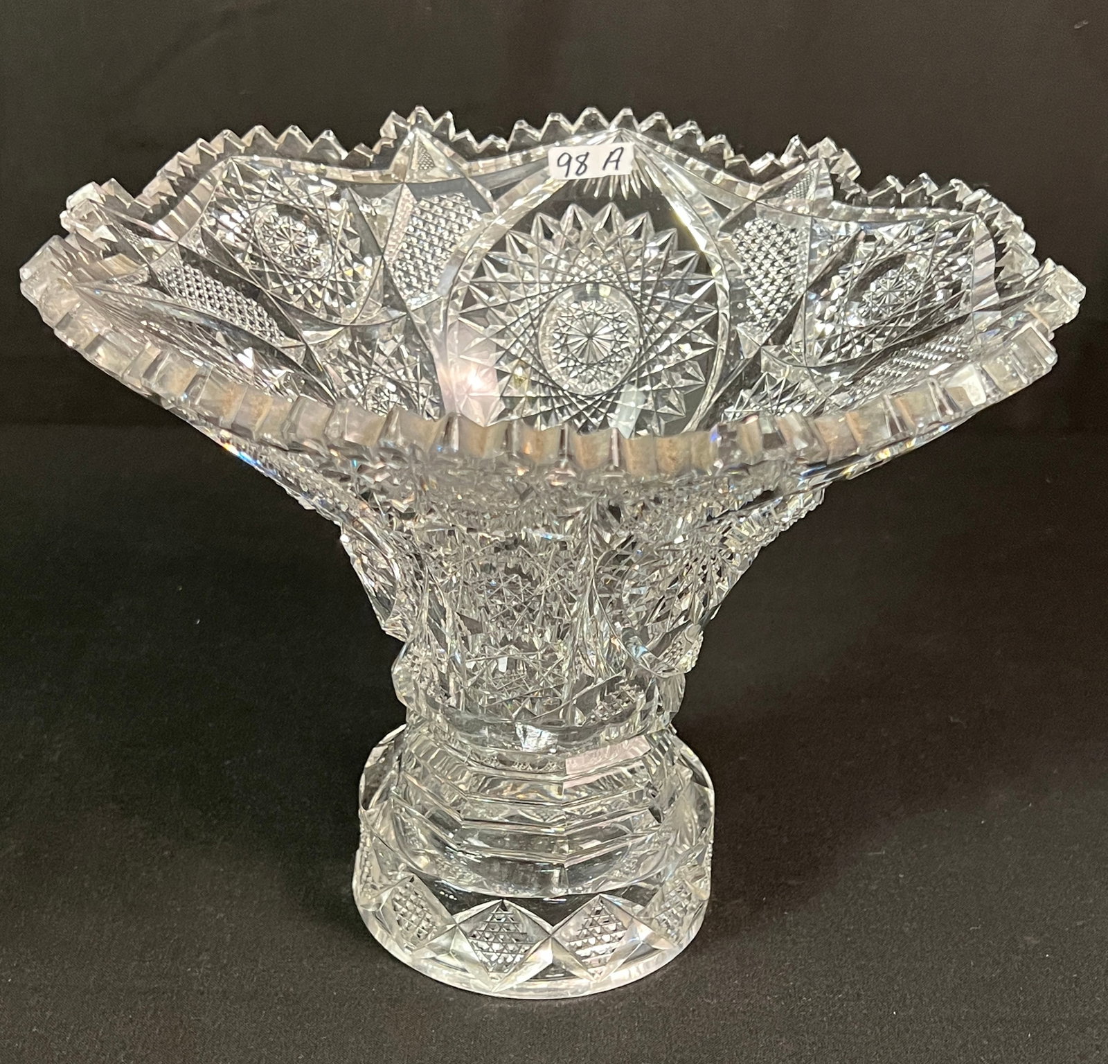 Large & Unusual Brilliant Cut Glass Center Bowl (1 of 5)
