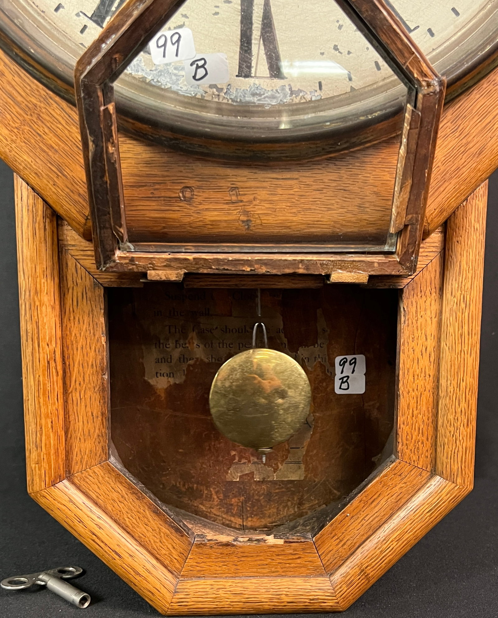 Soo Line Regulator Wall Clock, c.1880s - 4