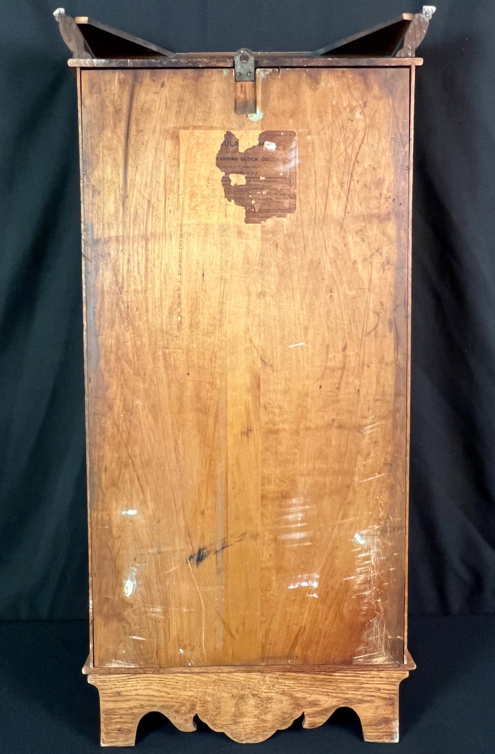 Press Carved Oak Regulator Wall Clock - 2