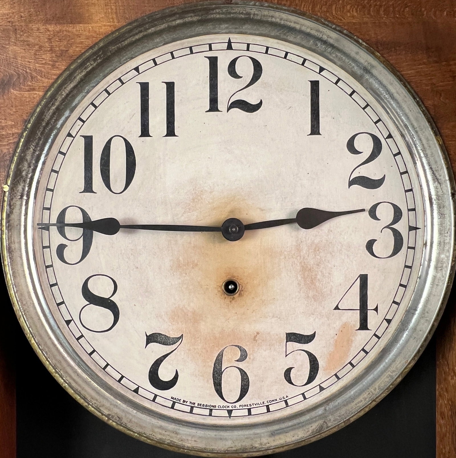 Press Carved Oak Regulator Wall Clock - 4