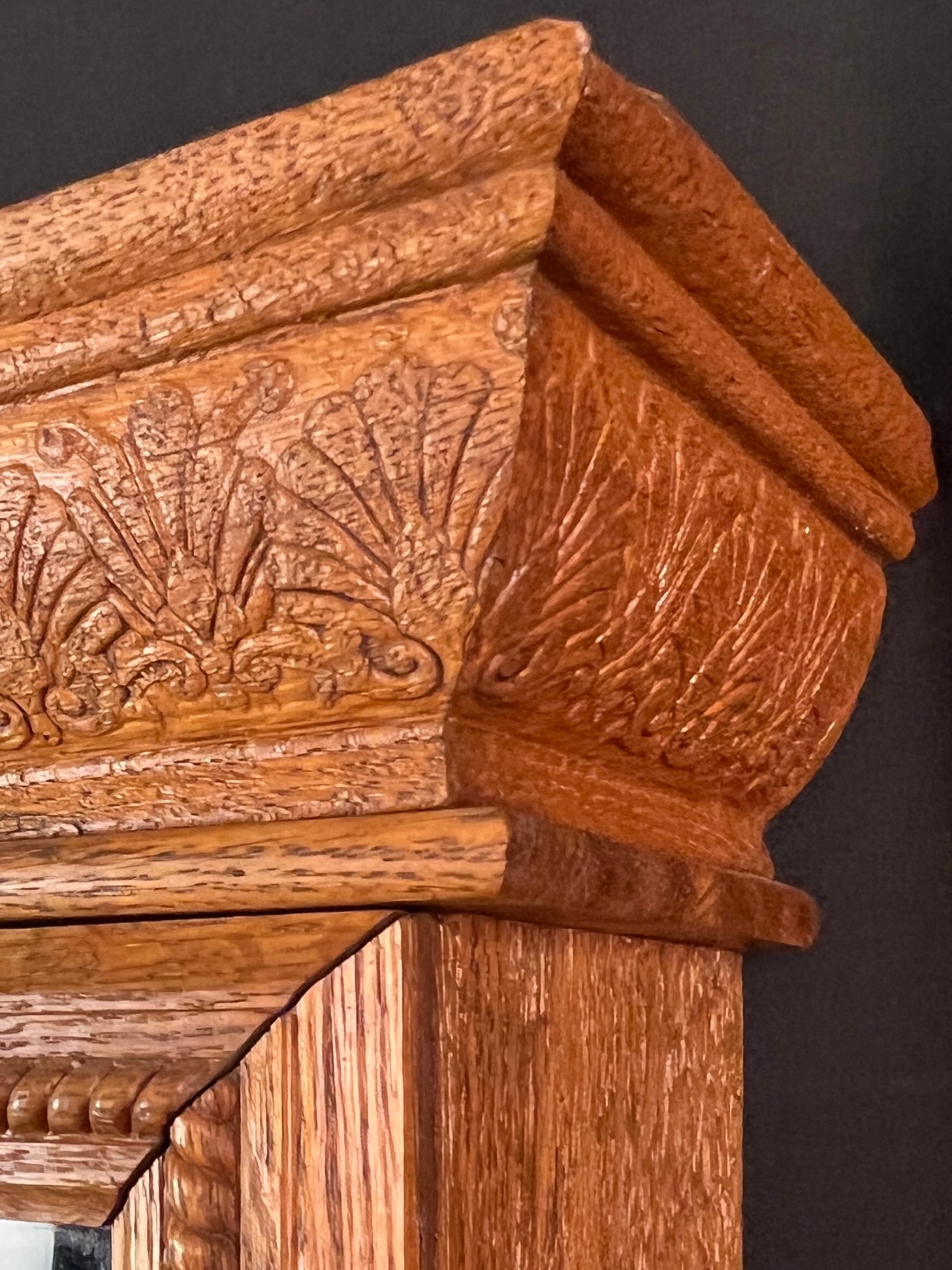 Press Carved Oak Regulator Wall Clock - 6