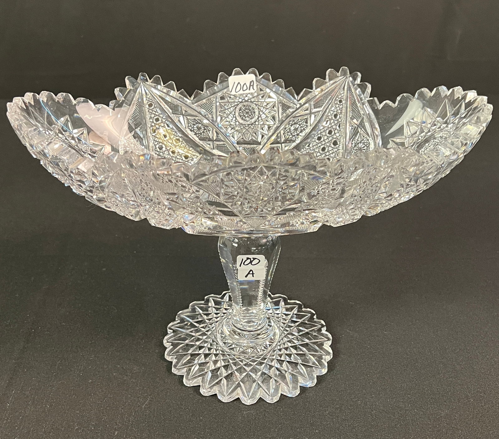 Victorian Brilliant Cut Crystal Oversized Compote (1 of 6)