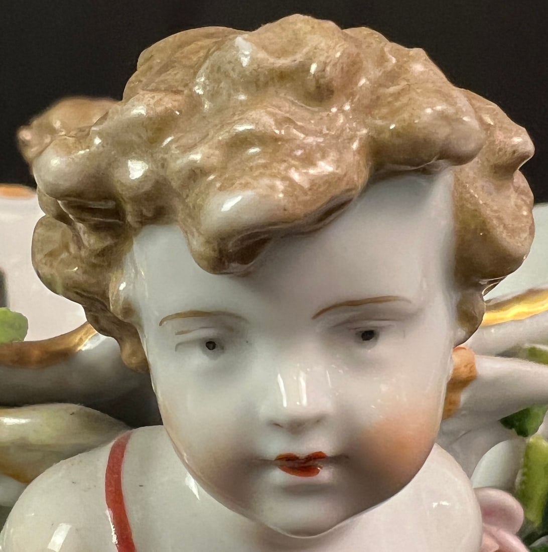 Dresden Porcelain Footed Compote, c.19th Century - 4