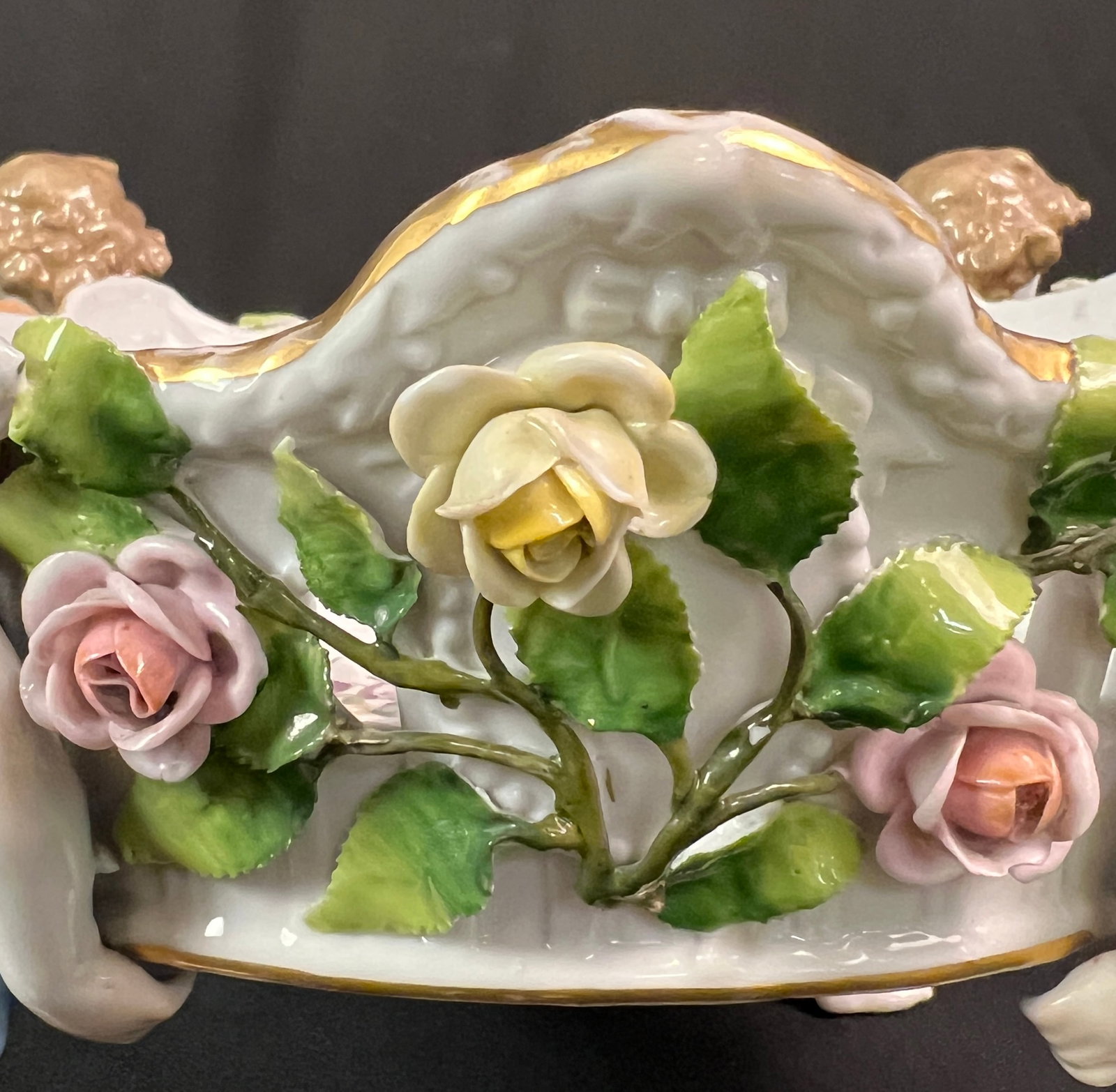 Dresden Porcelain Footed Compote, c.19th Century - 5
