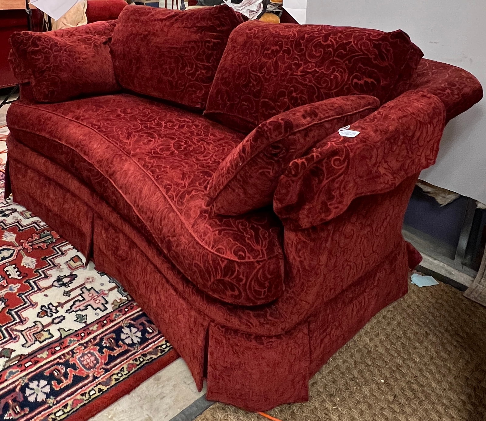 Sherrill Burgundy Sofa - 2