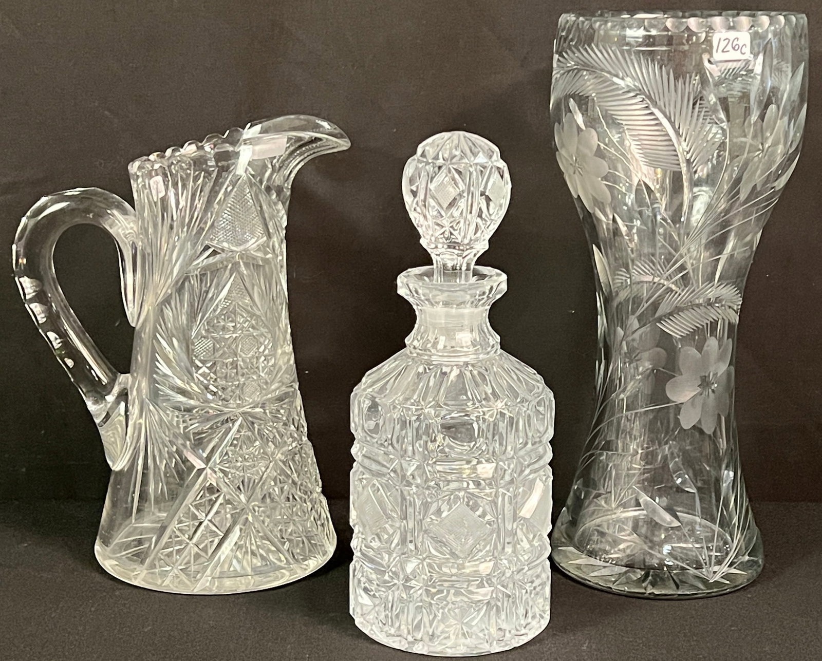 Group of Cut Crystal & Pressed Glass (1 of 6)