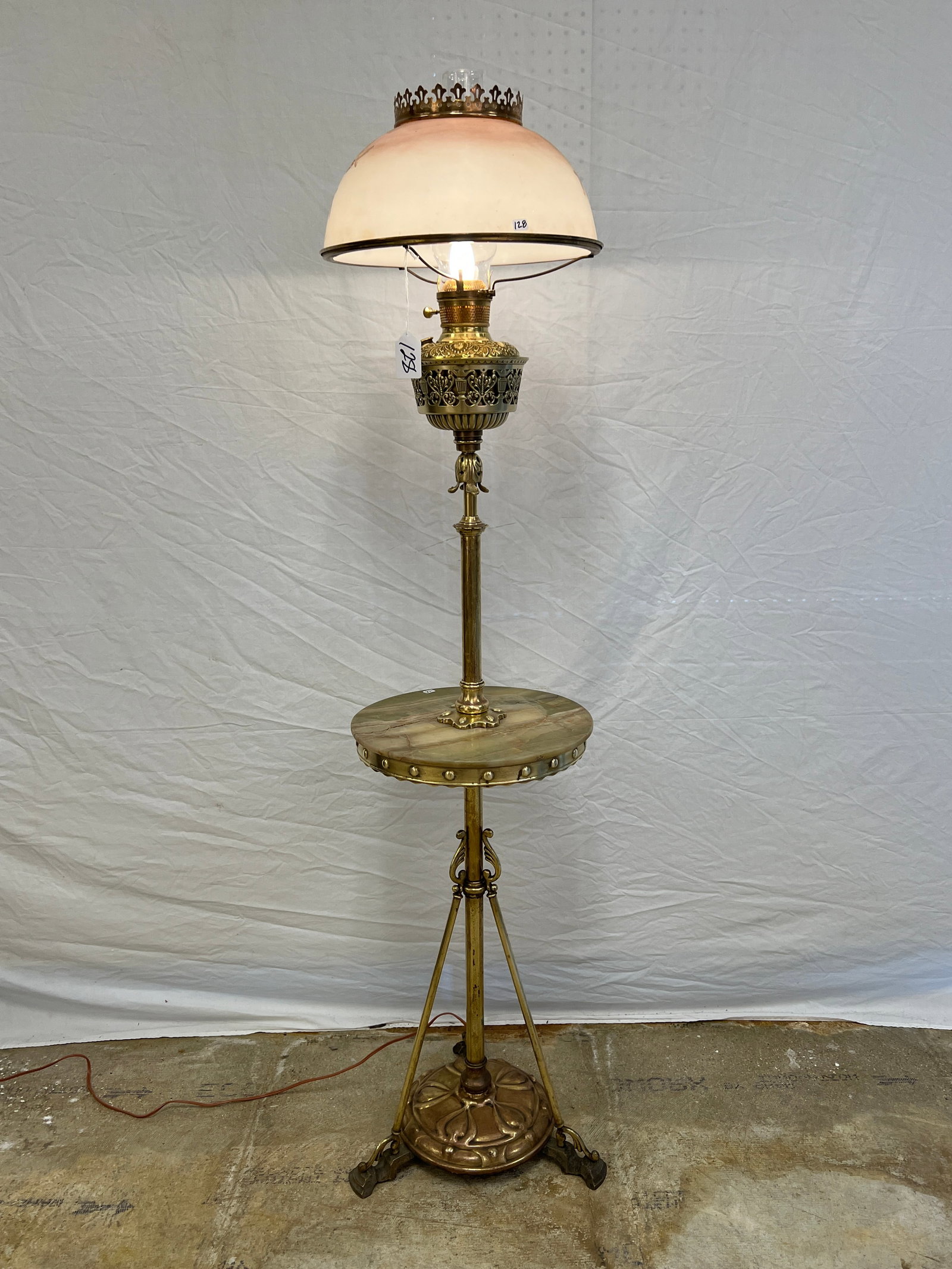 Victorian Fancy Electrified Piano Lamp (1 of 7)