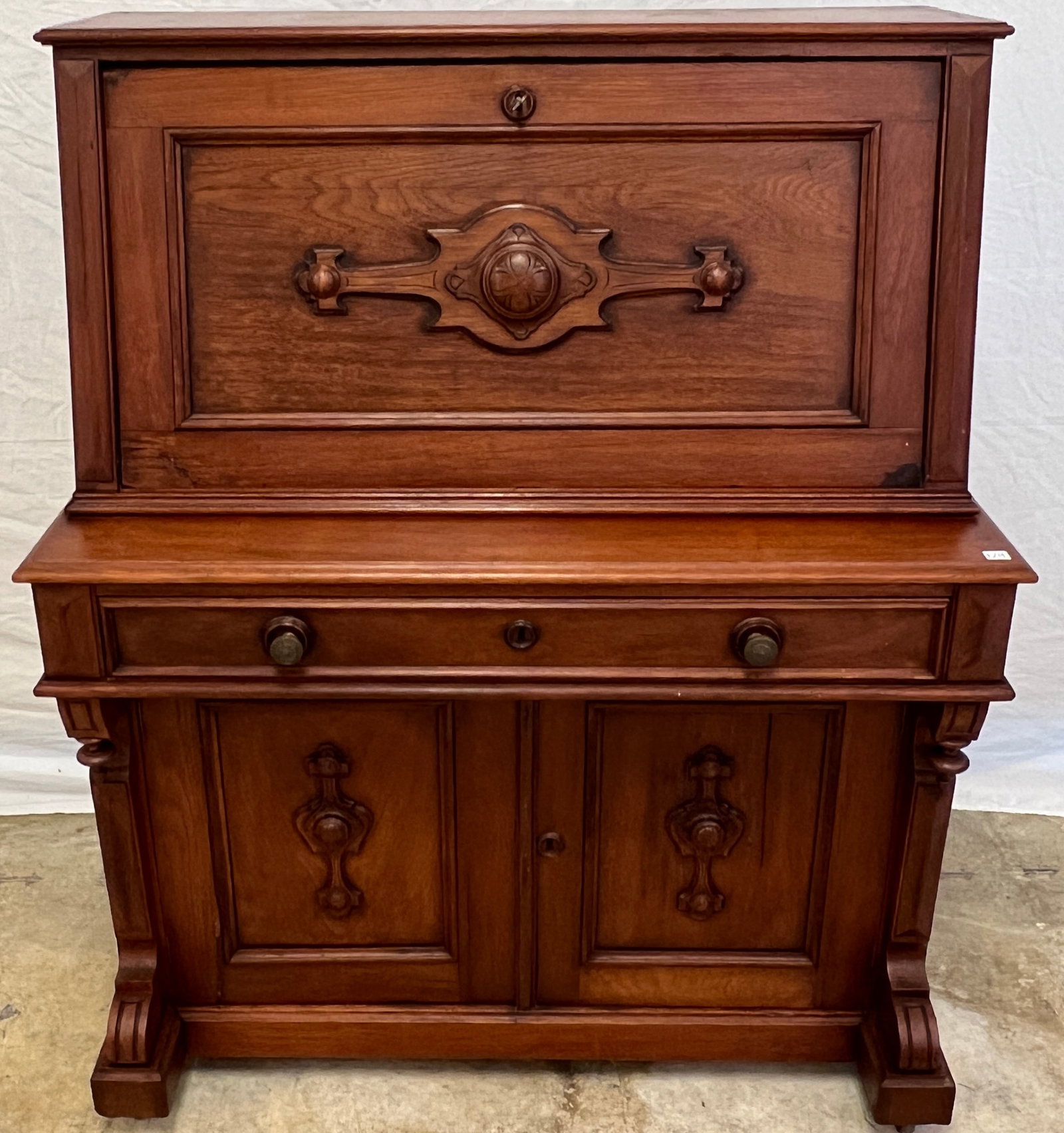 Victorian Mahogany Drop Front Desk c.1870 (1 of 8)