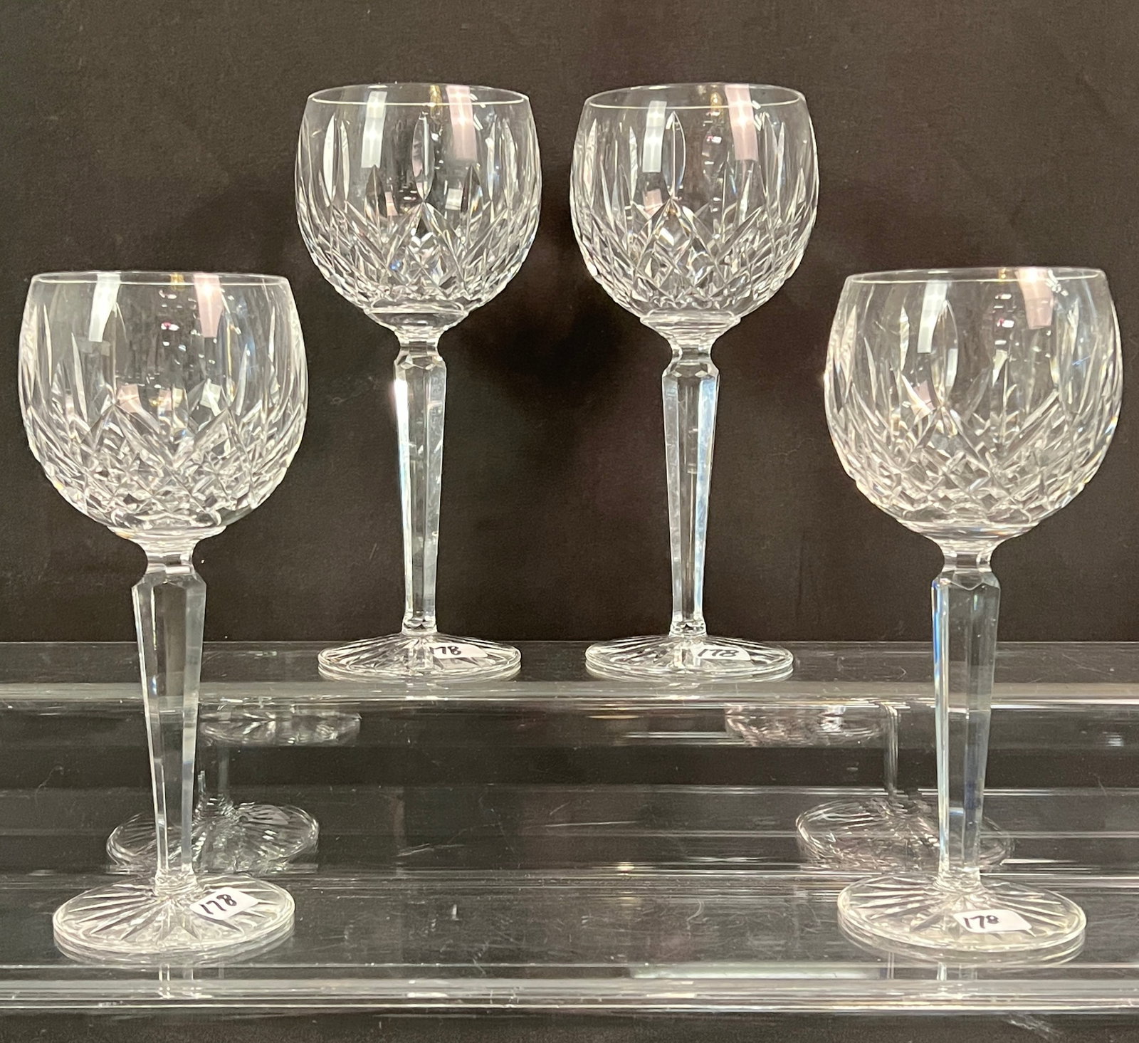 Group of 4 Waterford Hock Wine Glasses (1 of 6)