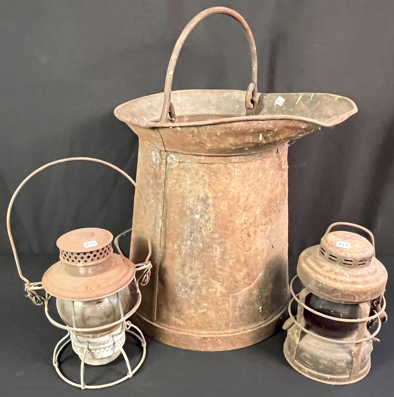Railroad Group to include Lanterns and Pitcher (1 of 6)