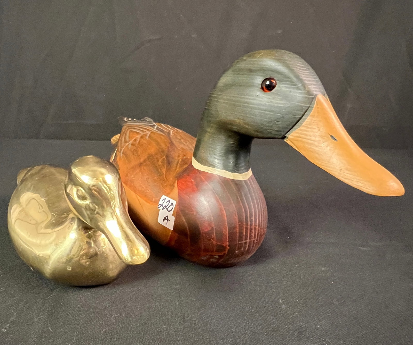 Carved Duck and Brass Duck (1 of 6)