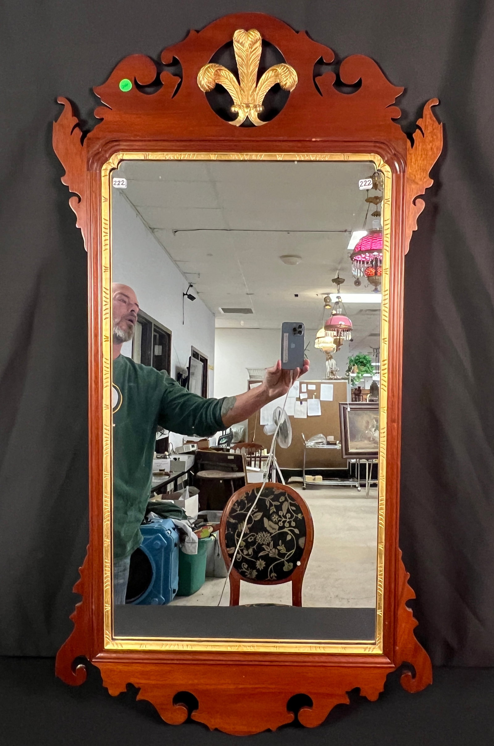 Handmade Chippendale Large Hall Mirror - 2