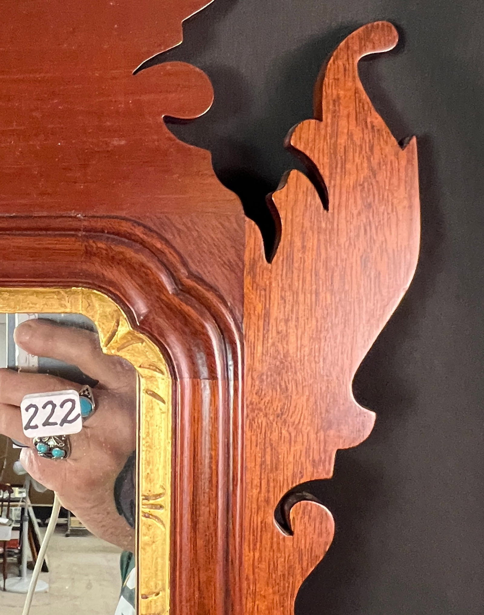 Handmade Chippendale Large Hall Mirror - 5