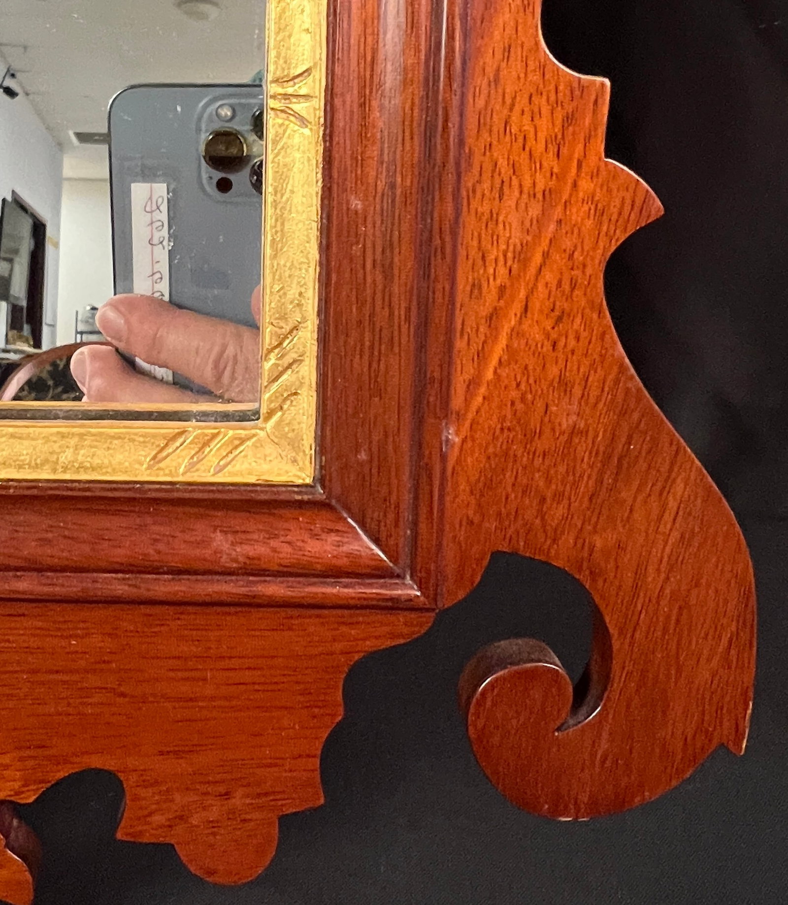 Handmade Chippendale Large Hall Mirror - 6