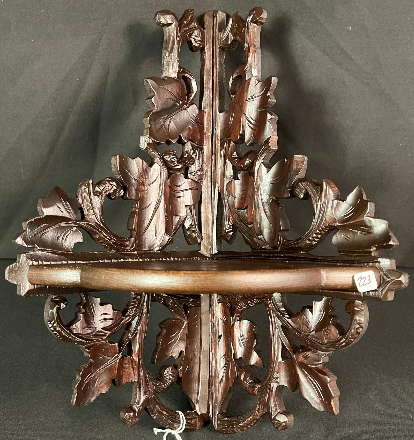 Black Forest Hand Carved Corner Shelf c.1890/1900 (1 of 5)