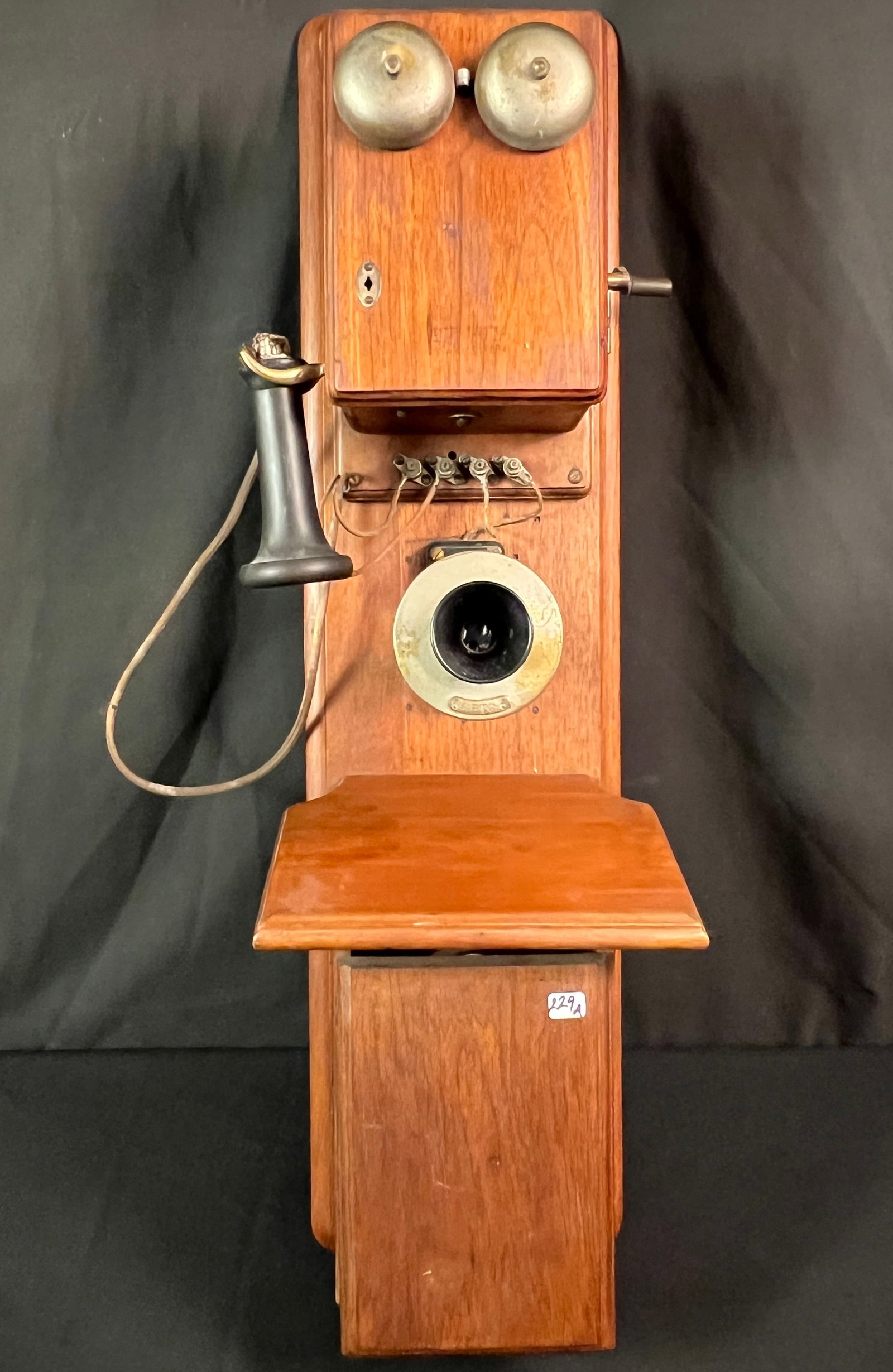 ABT Co. Oak Wall Mount Phone, c1900s (1 of 6)