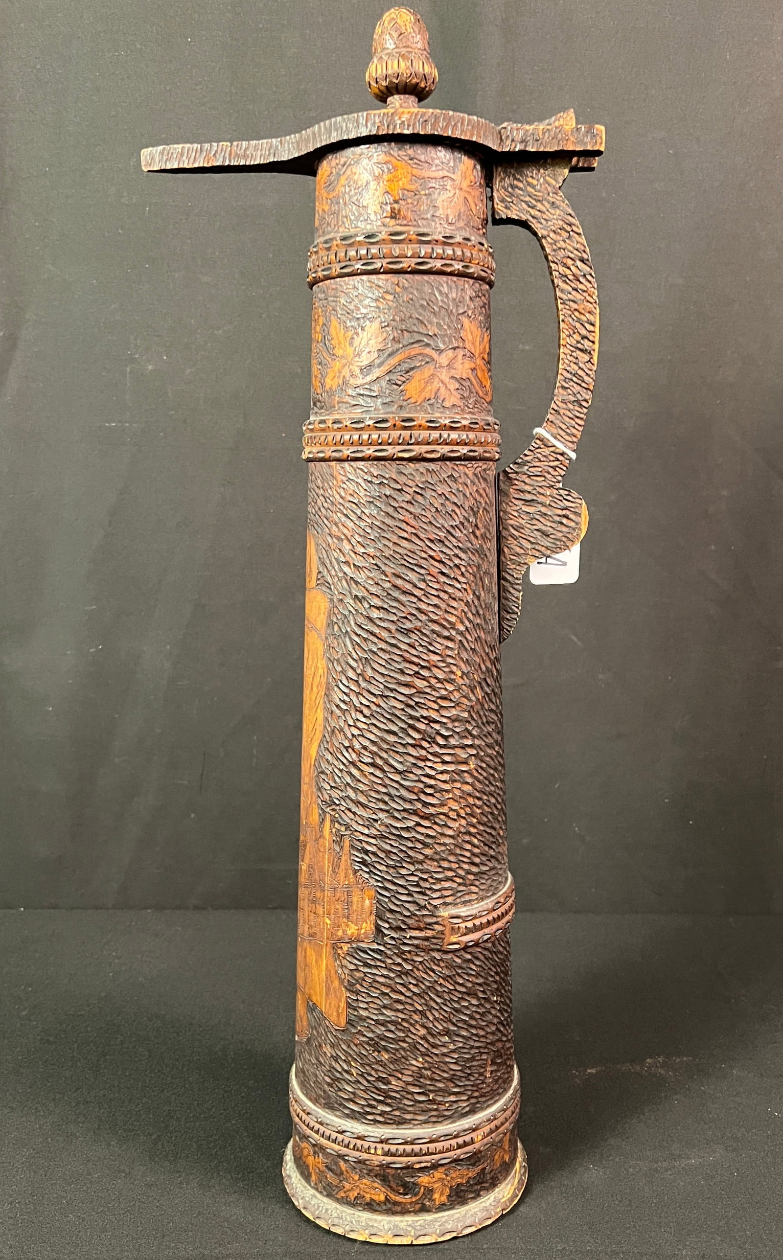 Folk Art Pyrograph Tankard - 2