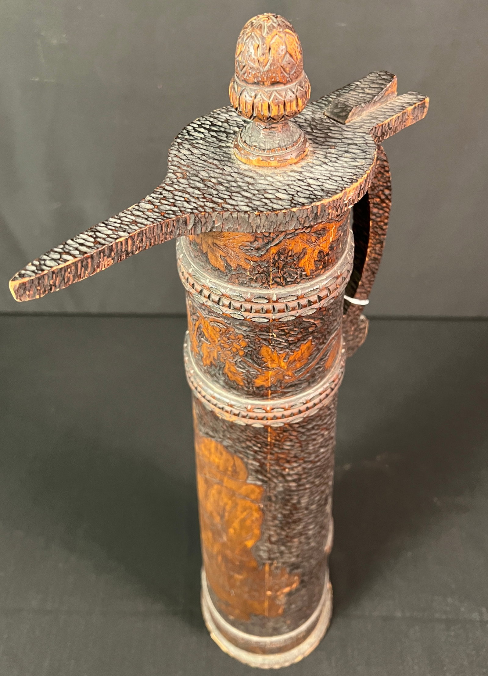 Folk Art Pyrograph Tankard - 3