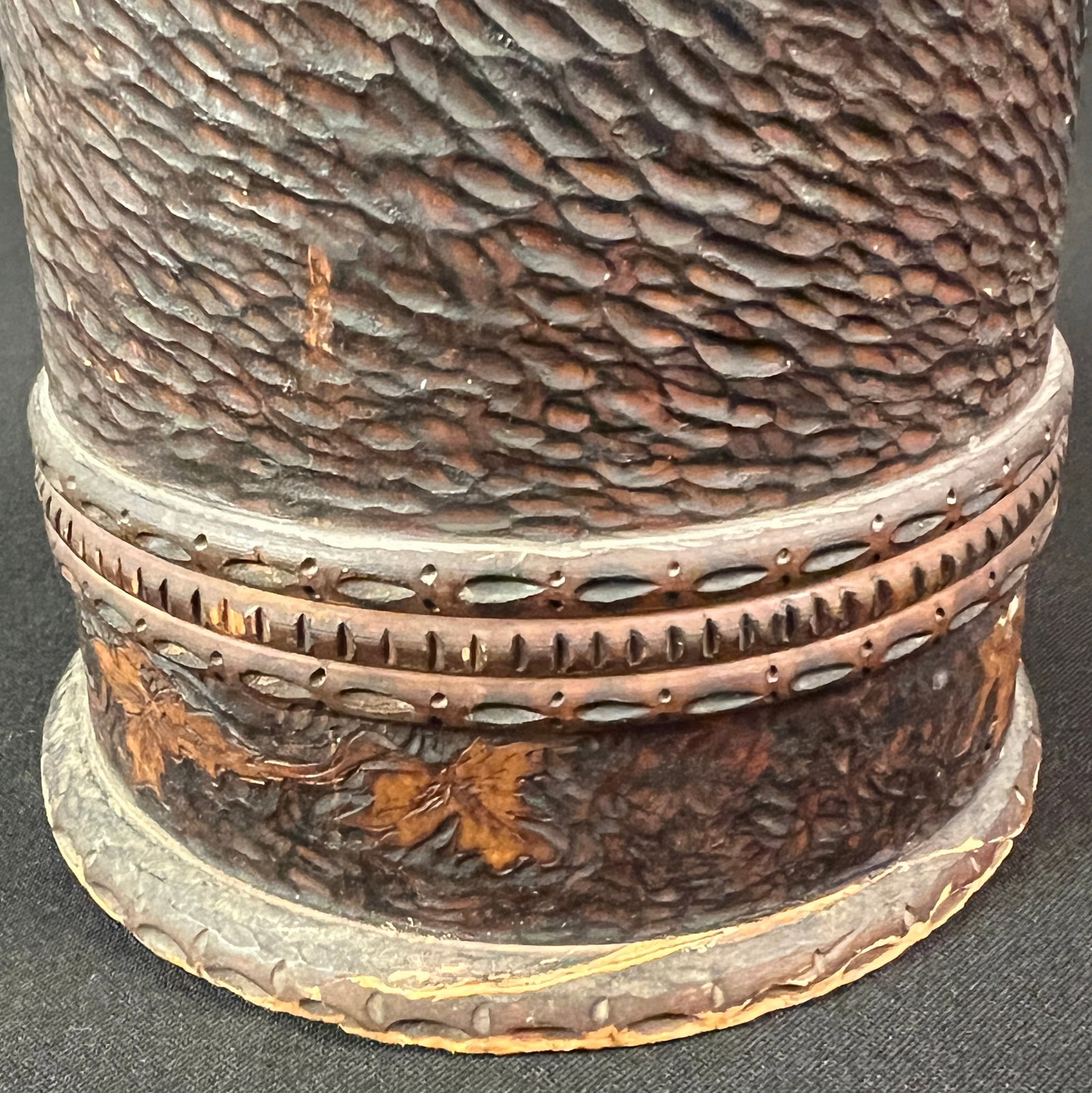 Folk Art Pyrograph Tankard - 6