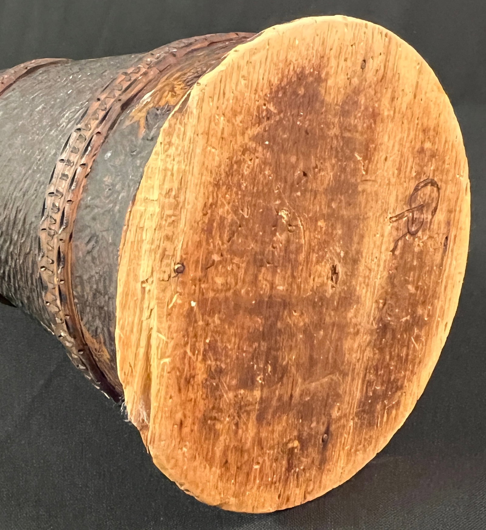 Folk Art Pyrograph Tankard - 7