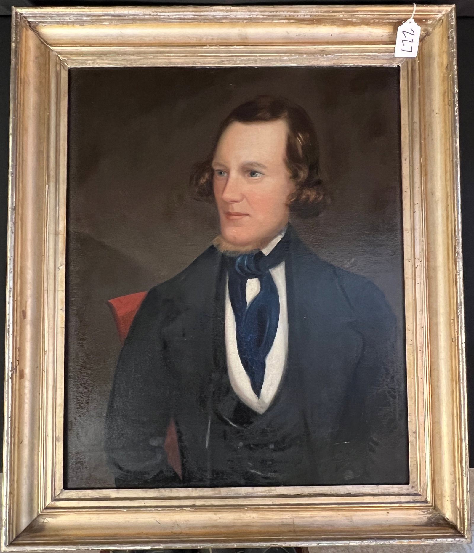 English Gentleman Oil on Canvas Portrait C.1830-1840's: A quality framed oil on canvas portrait of a red hared gentleman with a beard C.1830/1840in excellent condition. It measures 33" tall X 28" across Framed. Excellent Condition