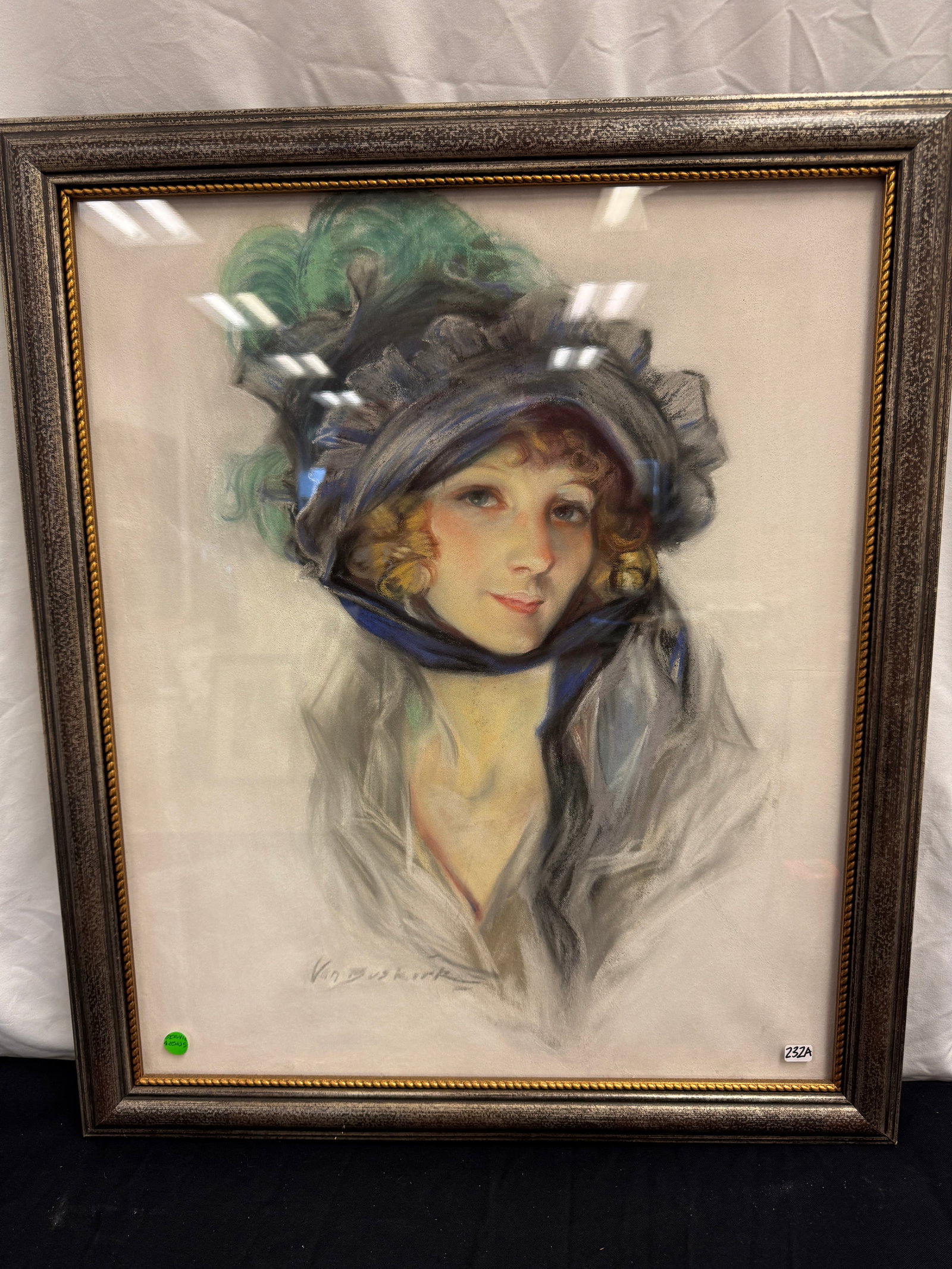 Karl Van Buskirk Victorian Pastel, Signed: A quality framed pastel drawing on canvas of a Victorian woman by listed American artist, Carl Van Buskirk (1887-1930). It is signed I the lower central area and in excellent condition. It measures 27