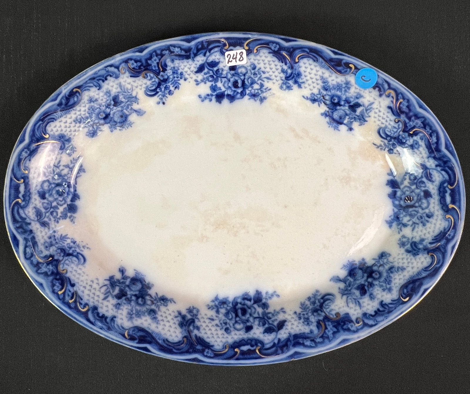 3 Flow Blue Platters - 5