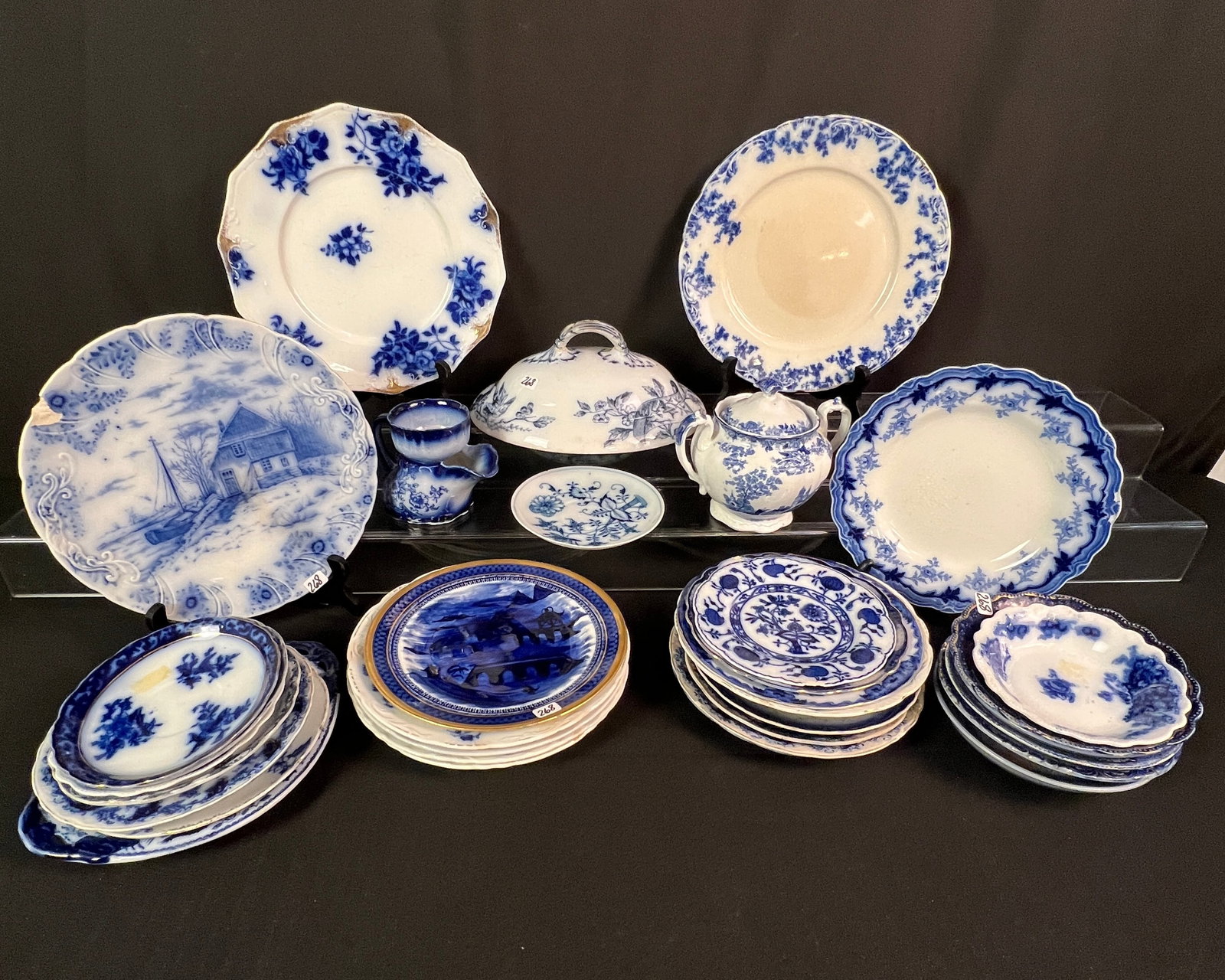 Large Group of Flow Blue (1 of 12)