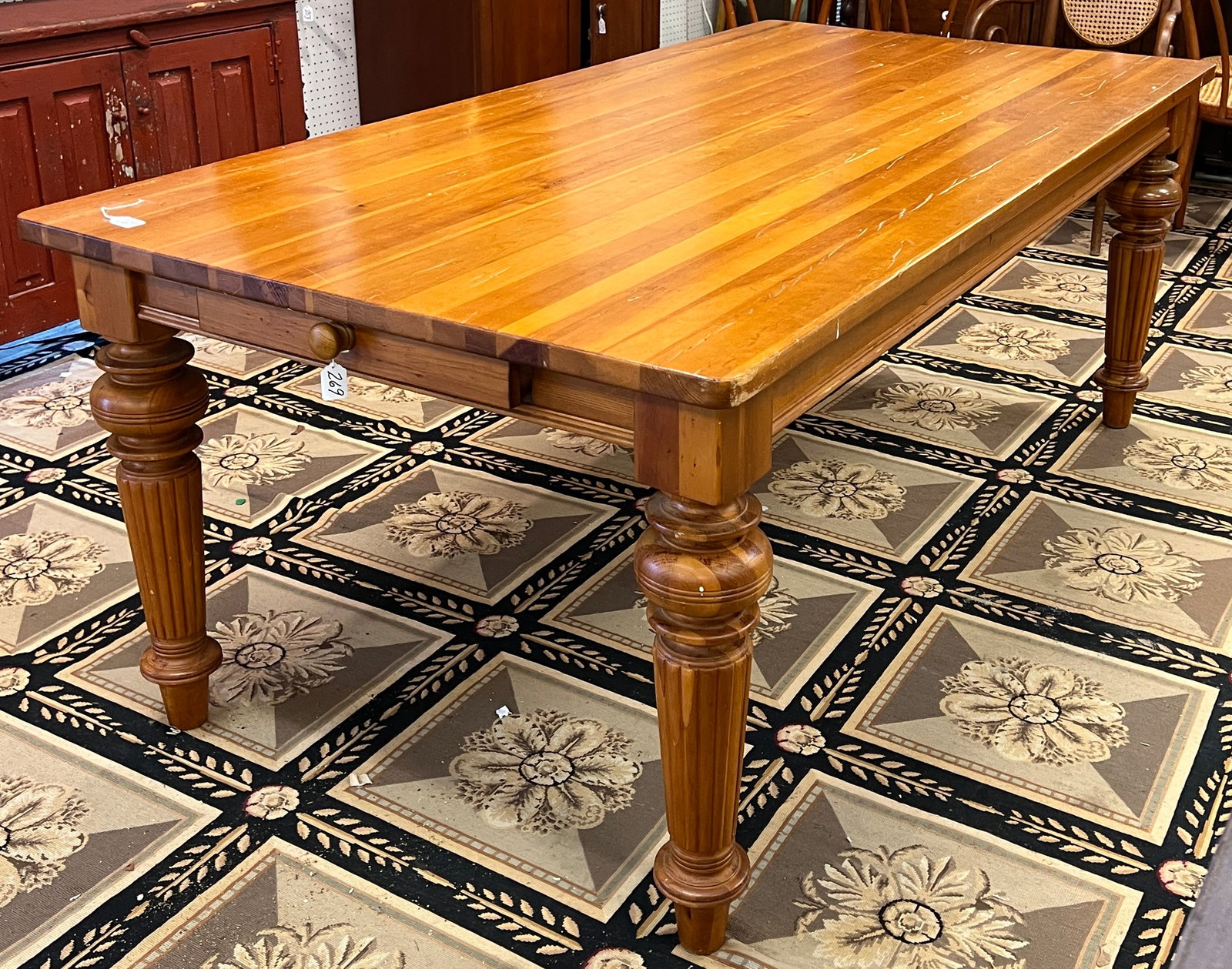 Contemporary Pine Harvest Table (1 of 7)