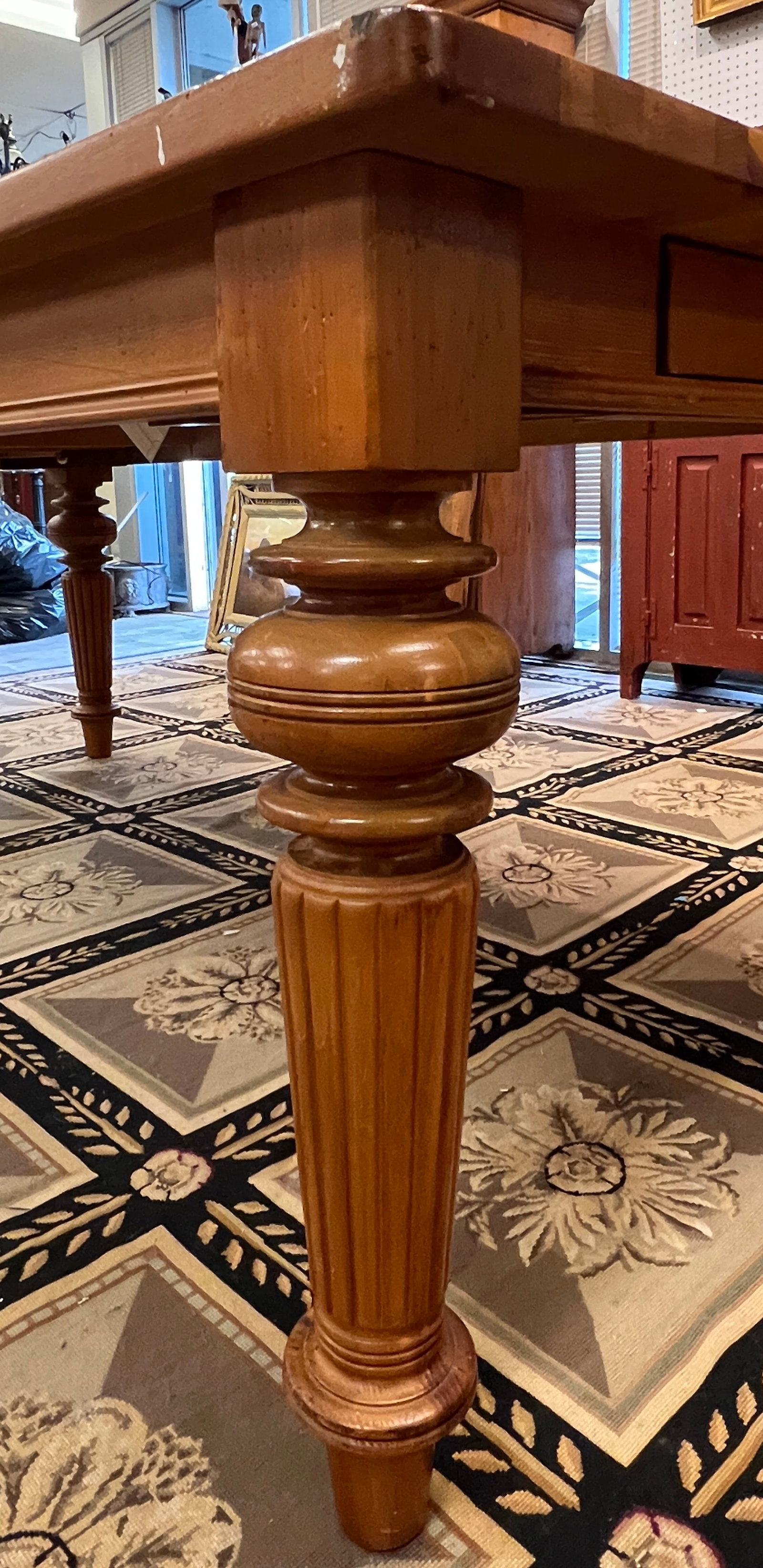 Contemporary Pine Harvest Table - 7