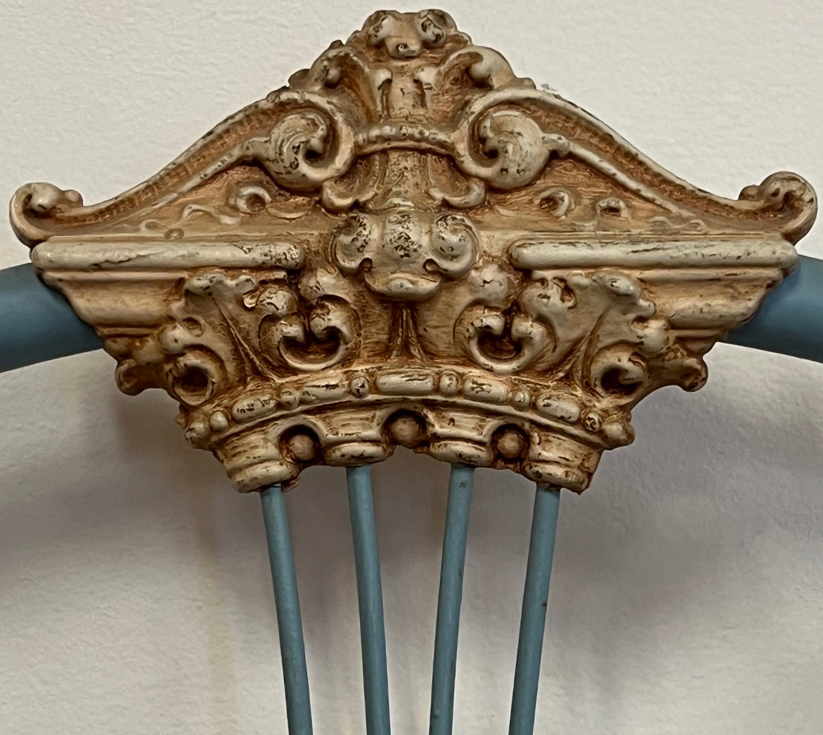Fancy Cast Iron Bed c1900 - 5