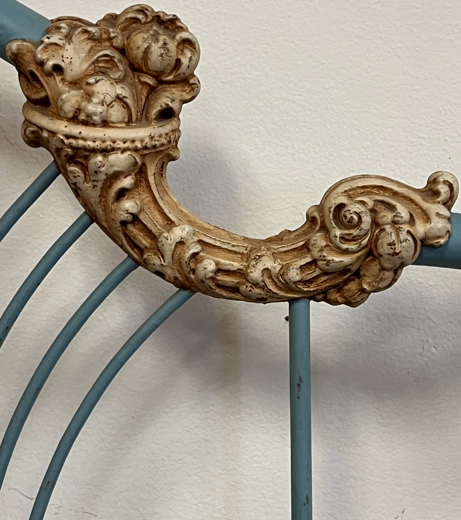 Fancy Cast Iron Bed c1900 - 6