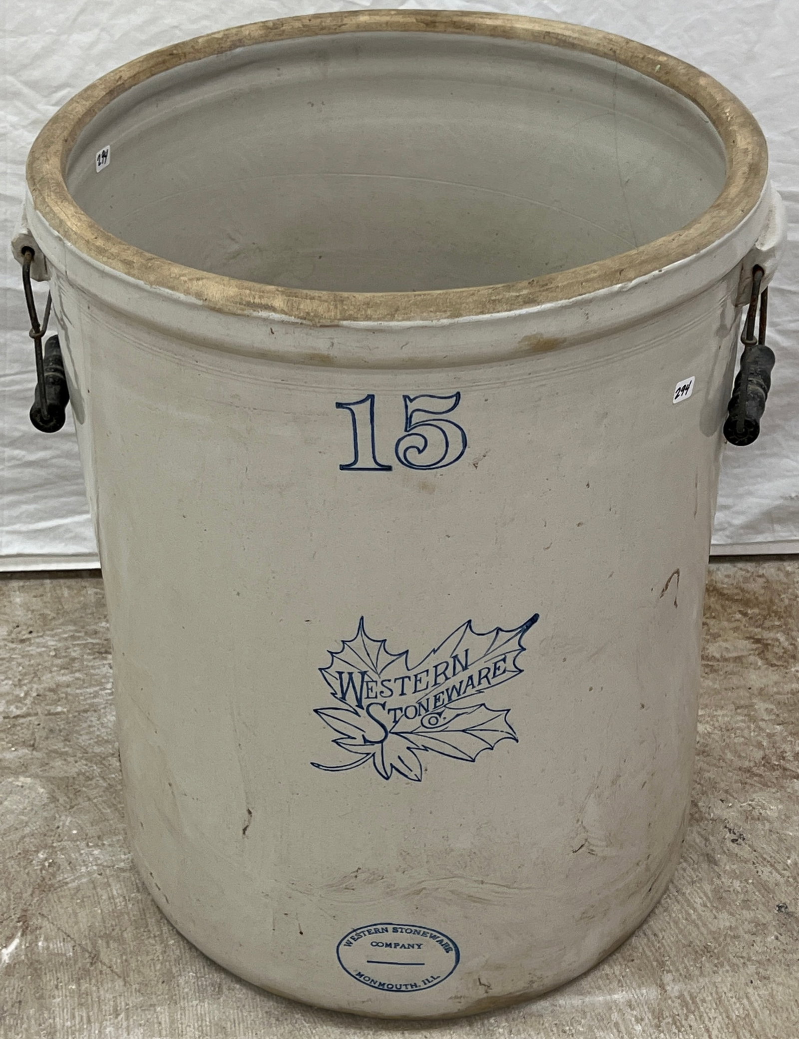 Western Stoneware Co. 15 Gallon Double handled Crock (1 of 8)