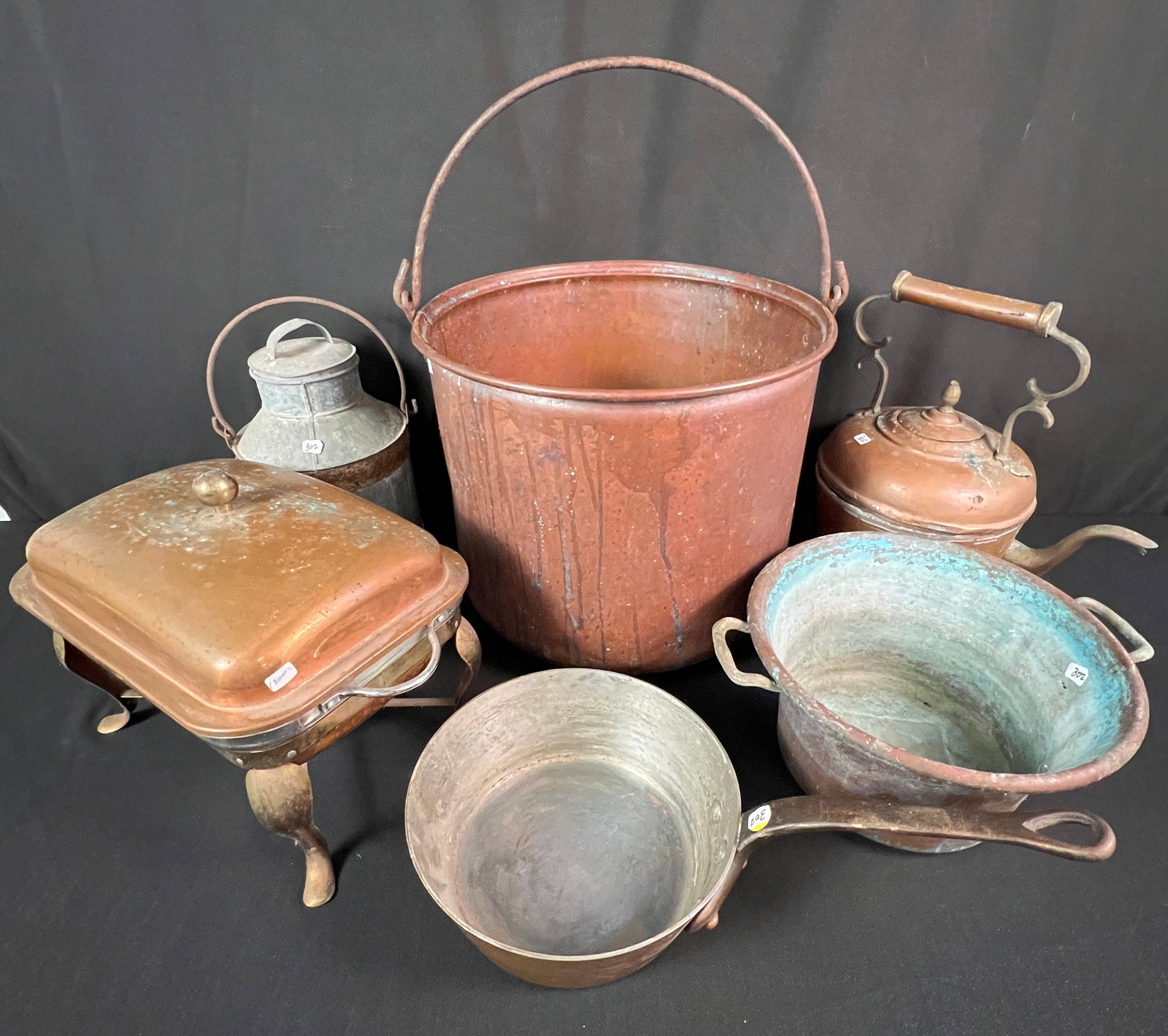 Antique Copper Farm Kettles, More! (1 of 7)