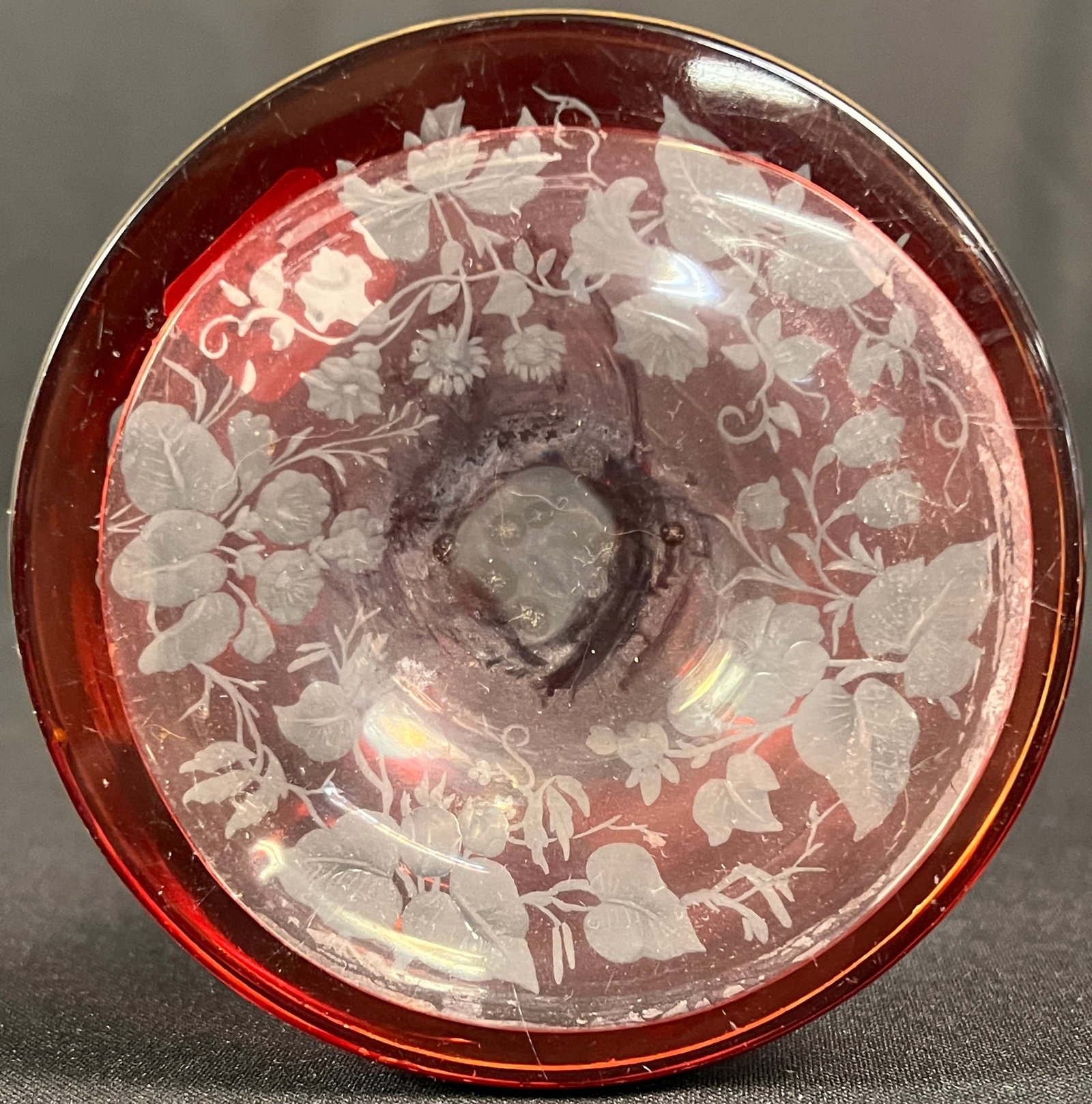 Bohemian Ruby Glass Vase - 3