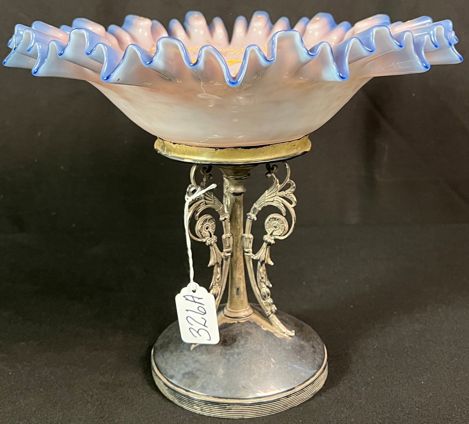 Victorian Lavendar Bride's Bowl w/ Stand (1 of 7)