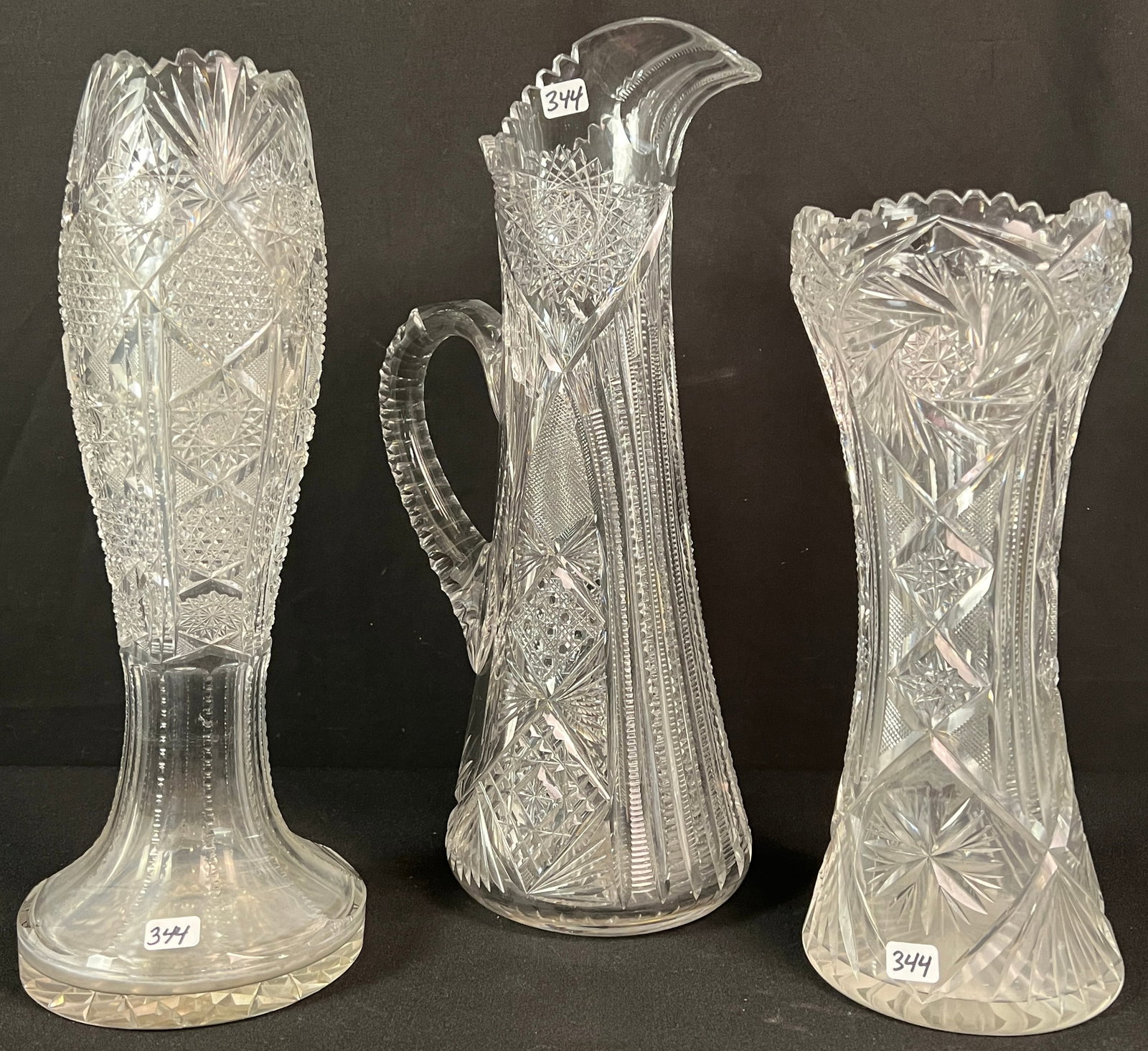 Group of American Brilliant Period Cut Crystal Vases, More! (1 of 12)