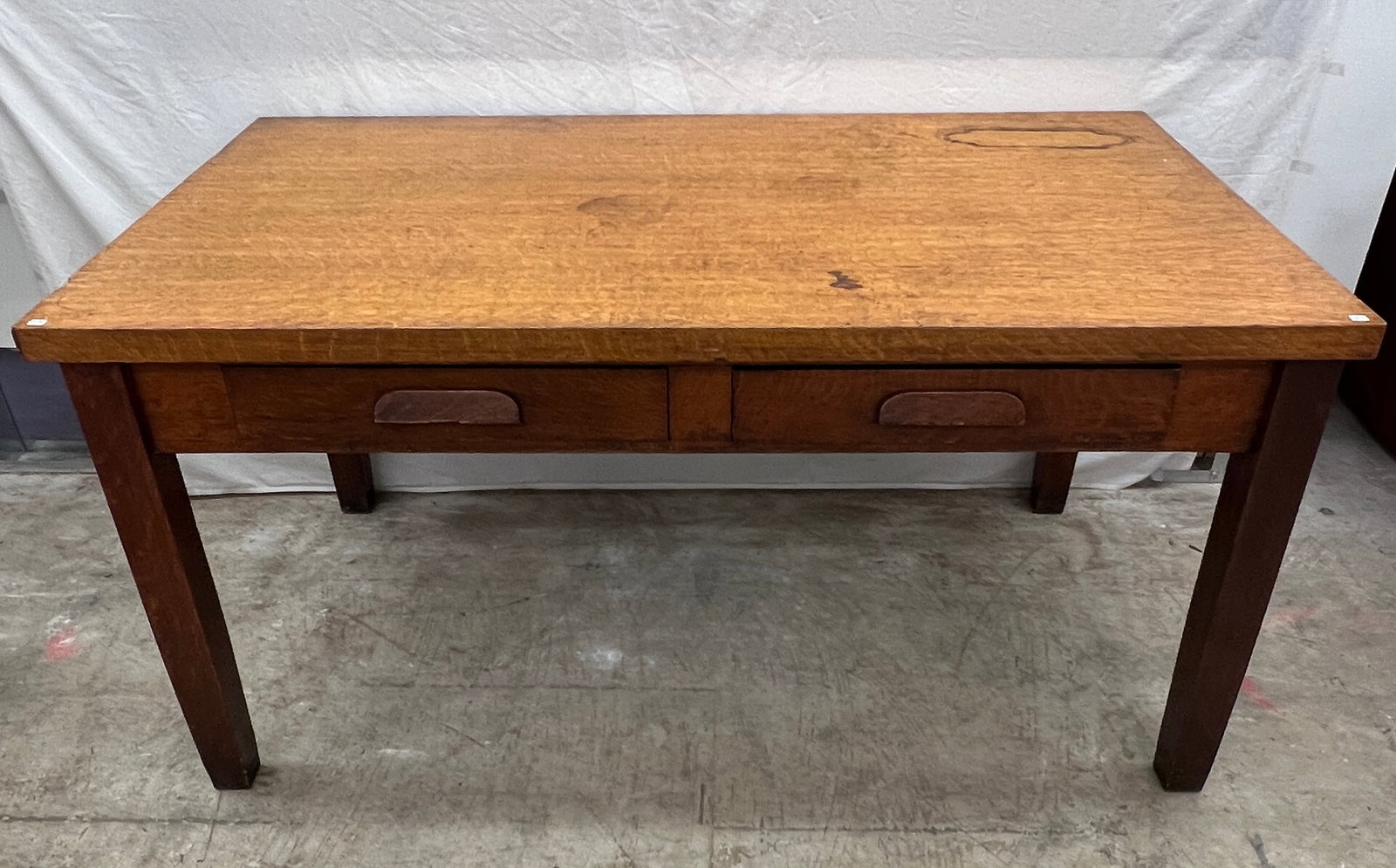 Oak Office Library Table (1 of 6)